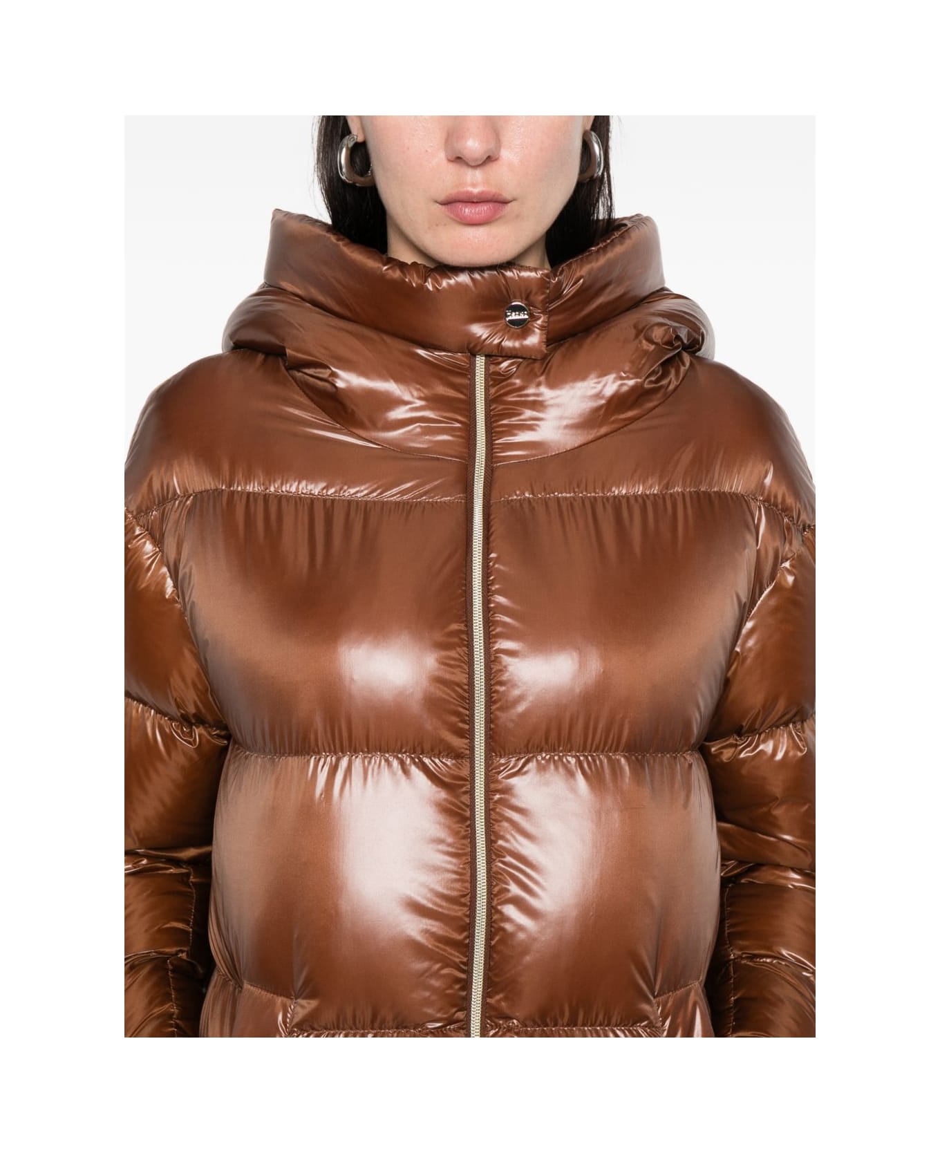 Herno Hooded Coat - Brown