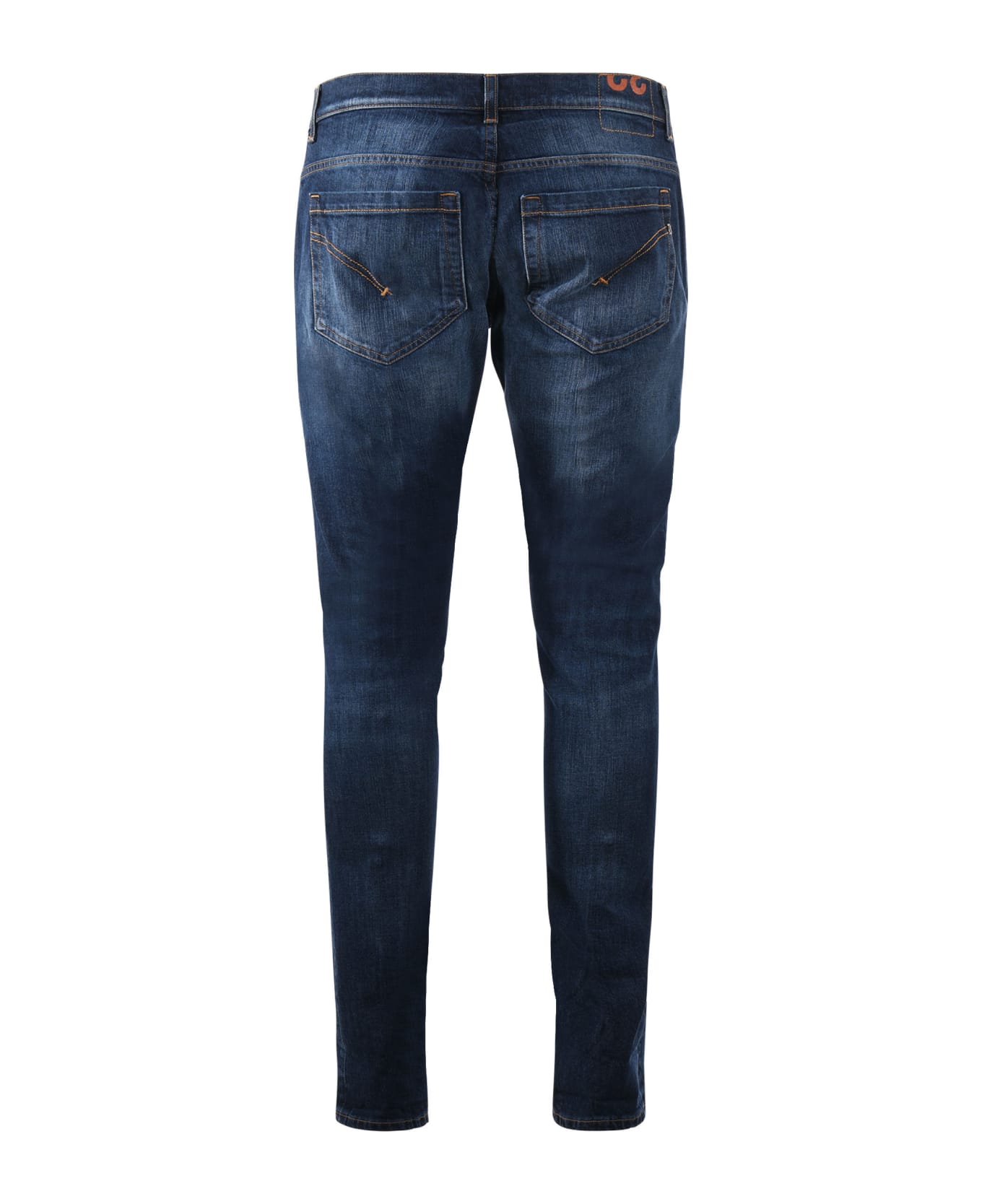 Dondup George Skinny Fit Jeans In Dark Blue Stretch Denim - Blue