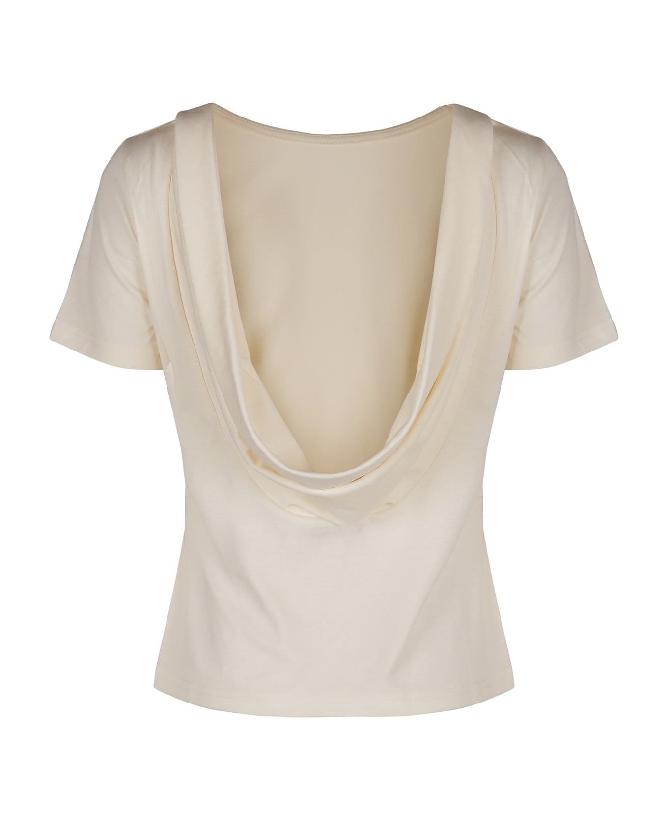 Nina Ricci Cotton Crew-neck T-shirt - panna