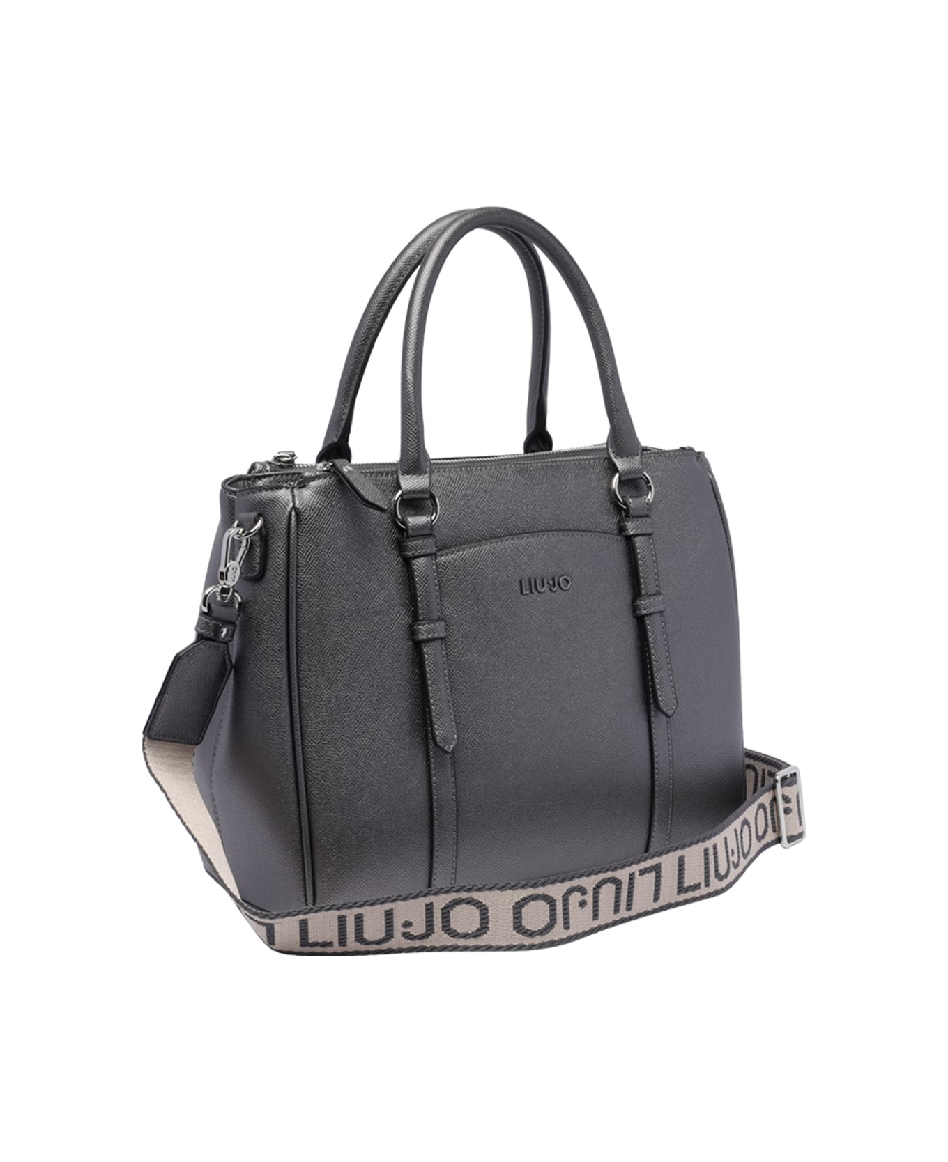 Liu-Jo Logo Boston Bag - Grey トートバッグ