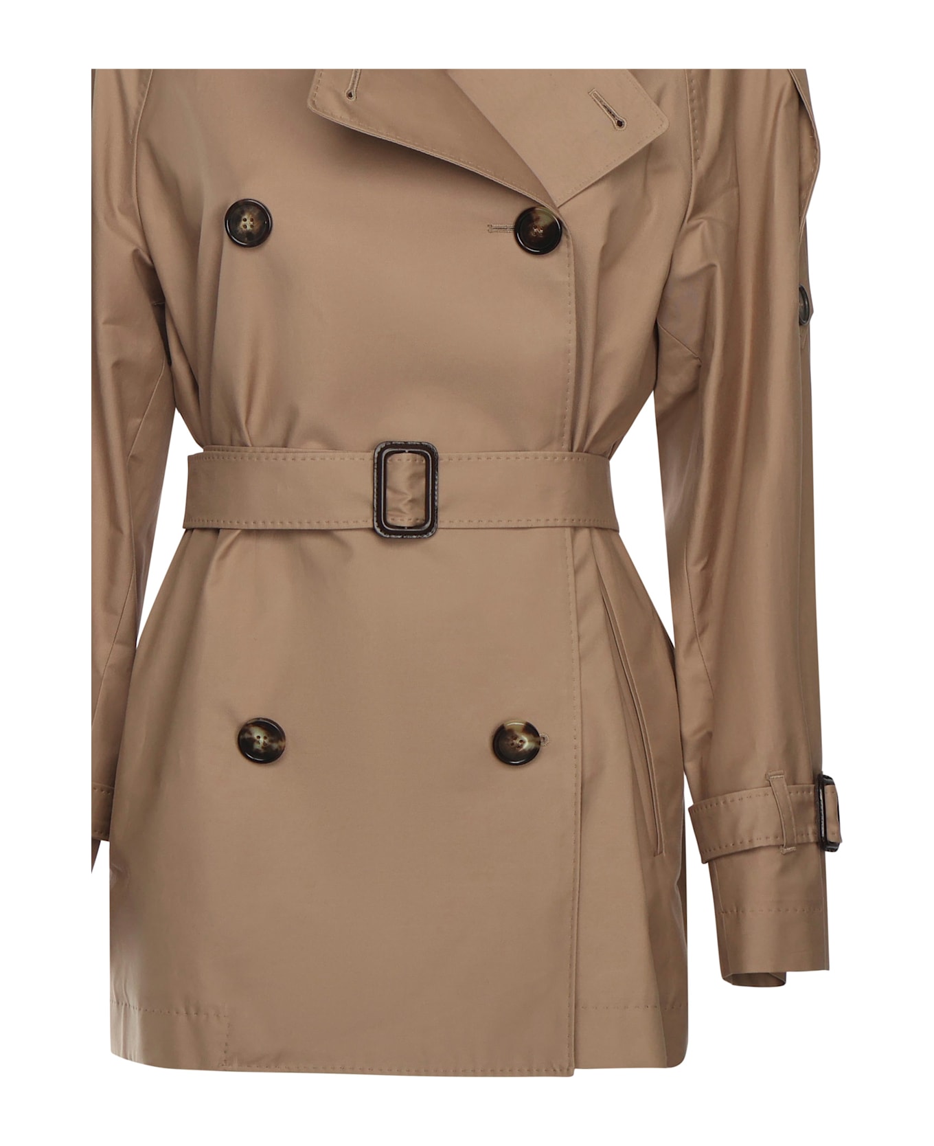 Max Mara The Cube Long Cotton Twill Trench Coat - Brown