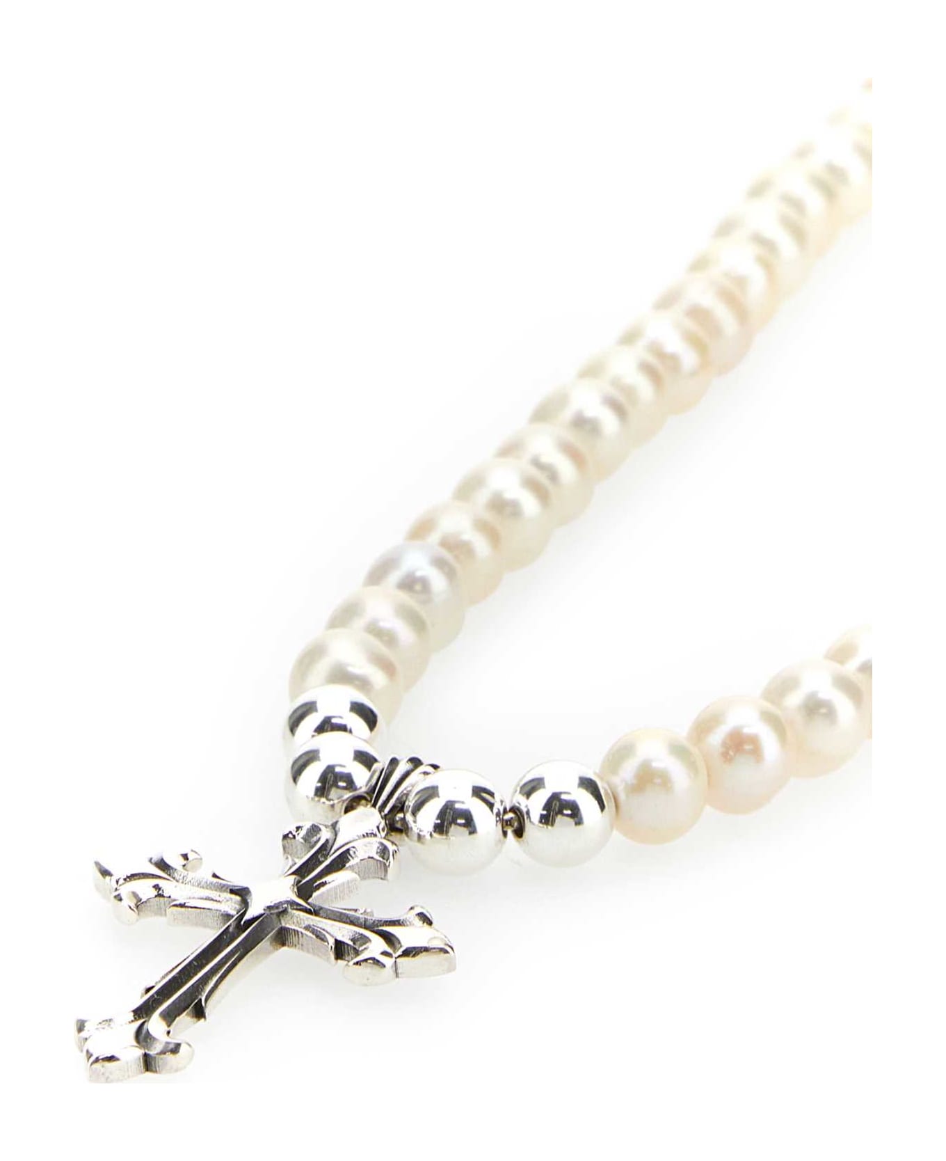 Emanuele Bicocchi White Pearls Necklace - SILVER