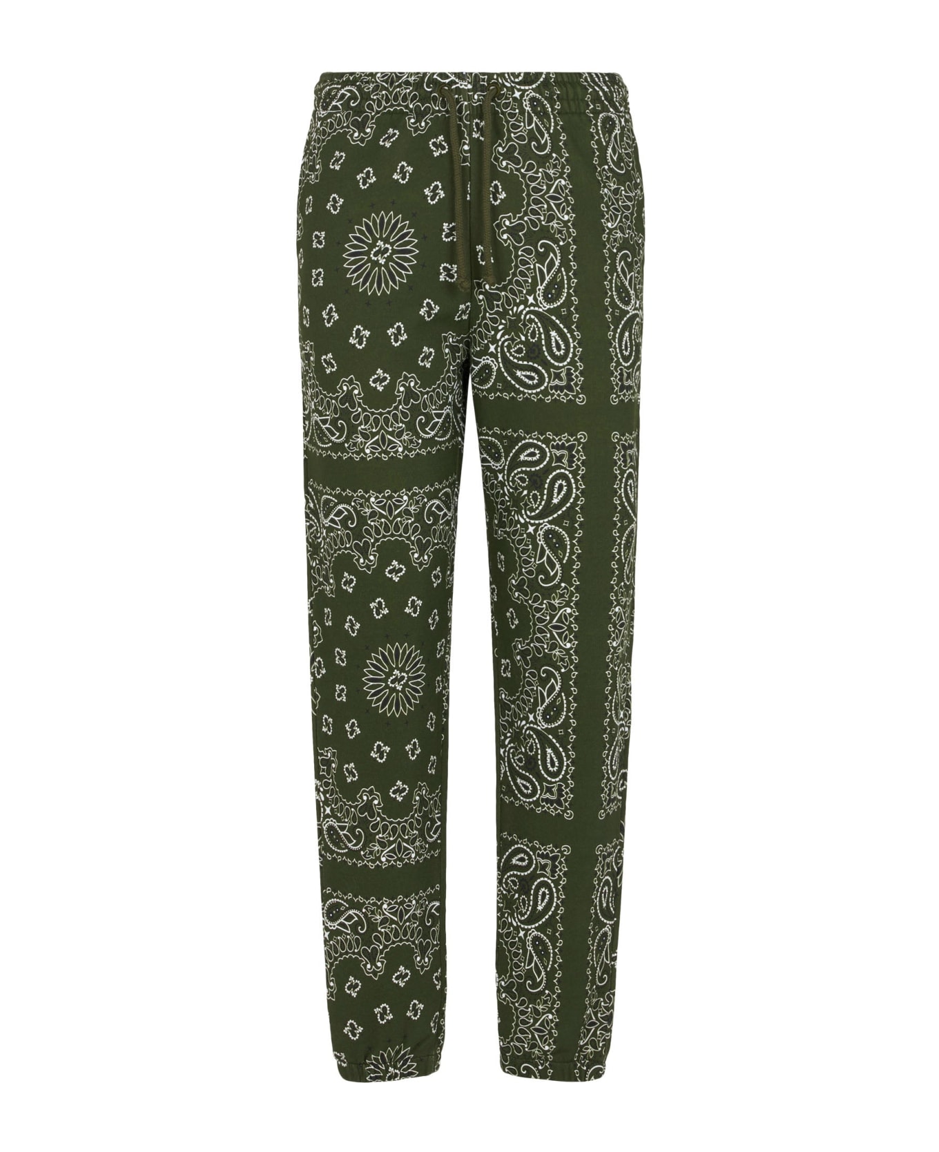 MC2 Saint Barth Woman Fleece Pants With Green Bandanna Print