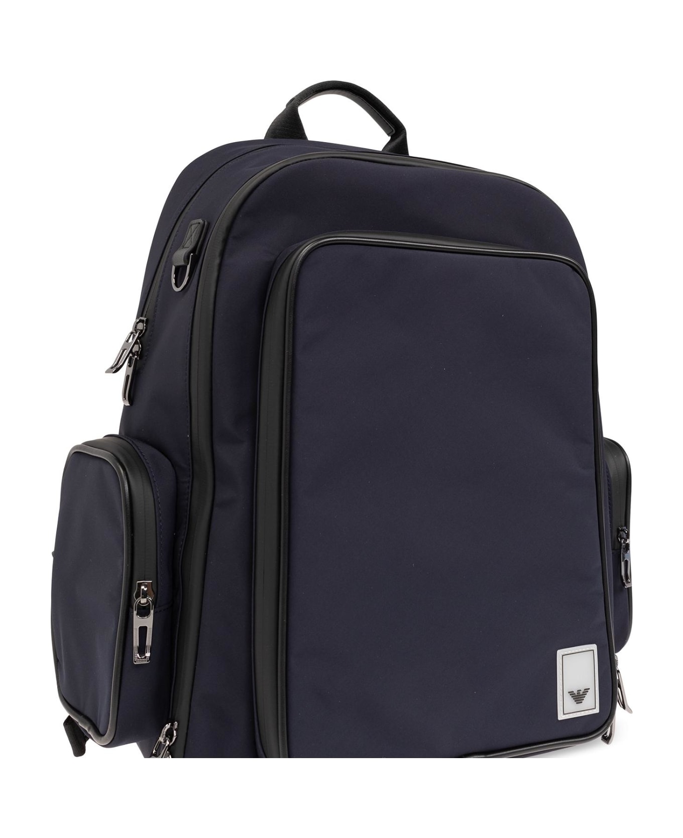 Emporio Armani Backpack With Logo - Blu バックパック