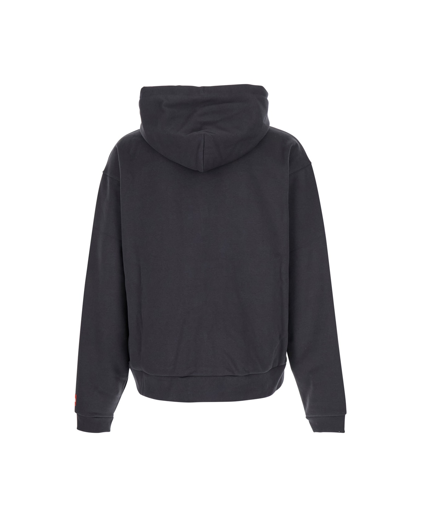 The North Face Grey Hoodie With Logo On Sleeve In Cotton Man - Grey