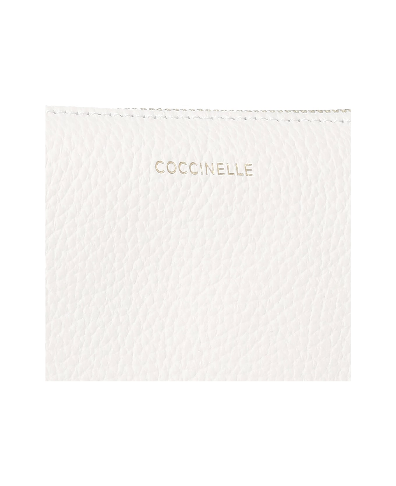 Coccinelle Leather Pochette - Ivory
