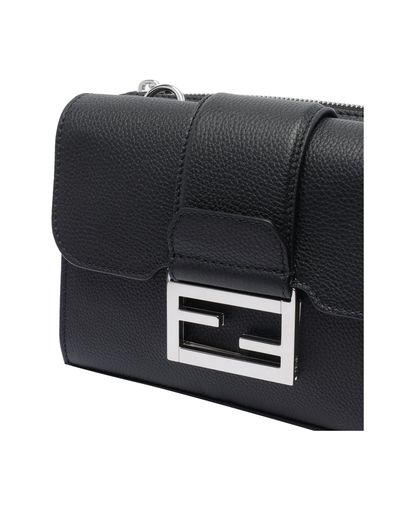 Fendi Double Baguette Crossbody Bag - Black