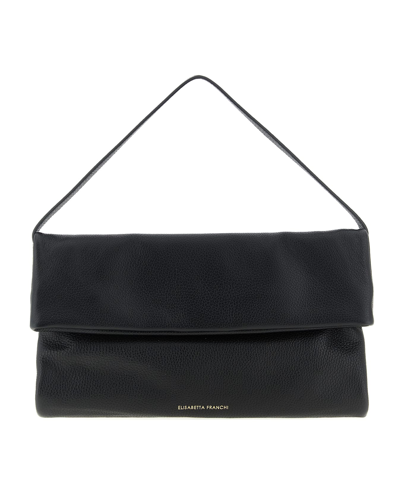 Elisabetta Franchi Logo Shoulder Bag - Black  