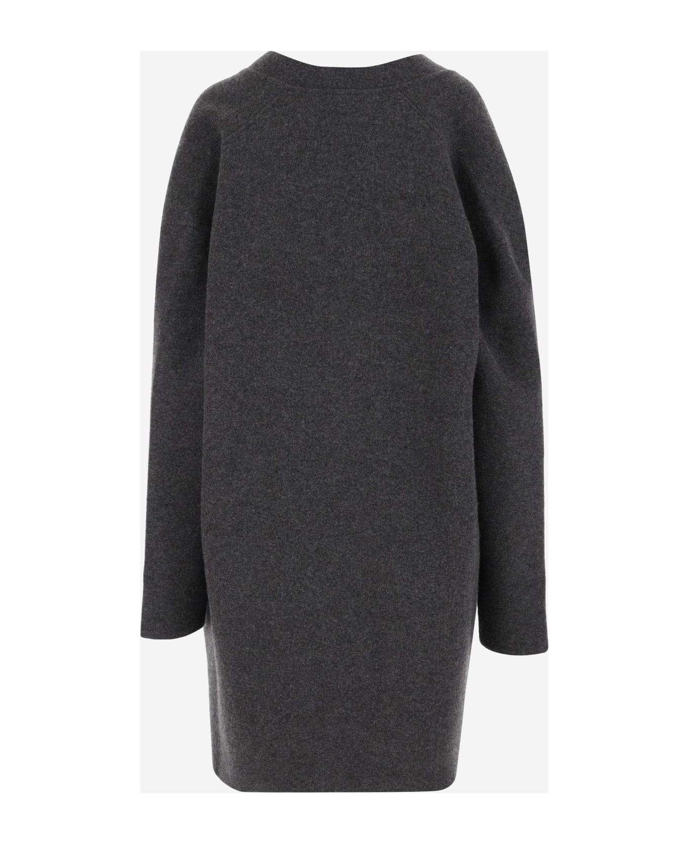 Jil Sander Wool Blend Maxi Cardigan - Grey