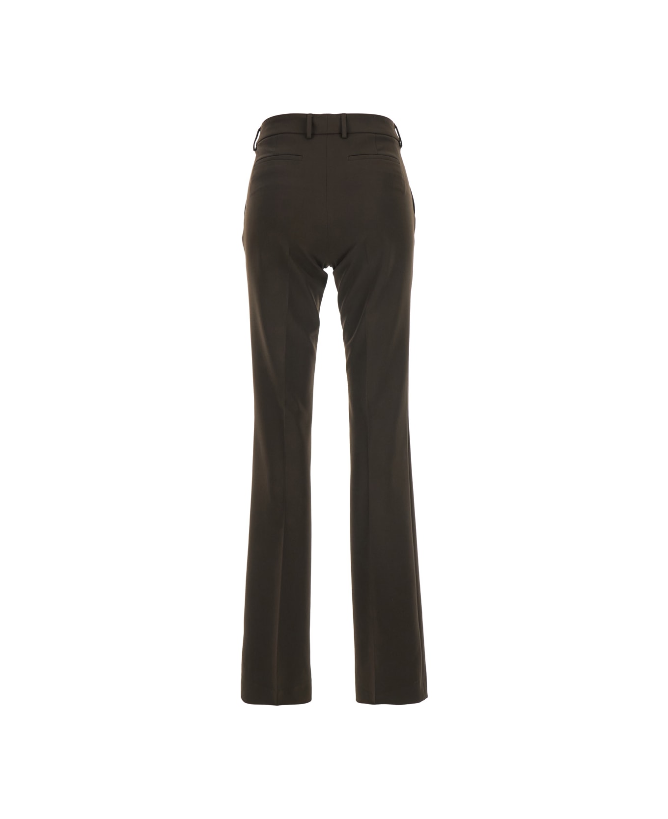 PT Torino Stretch Fluid Tricotine Flare Pants - Brown