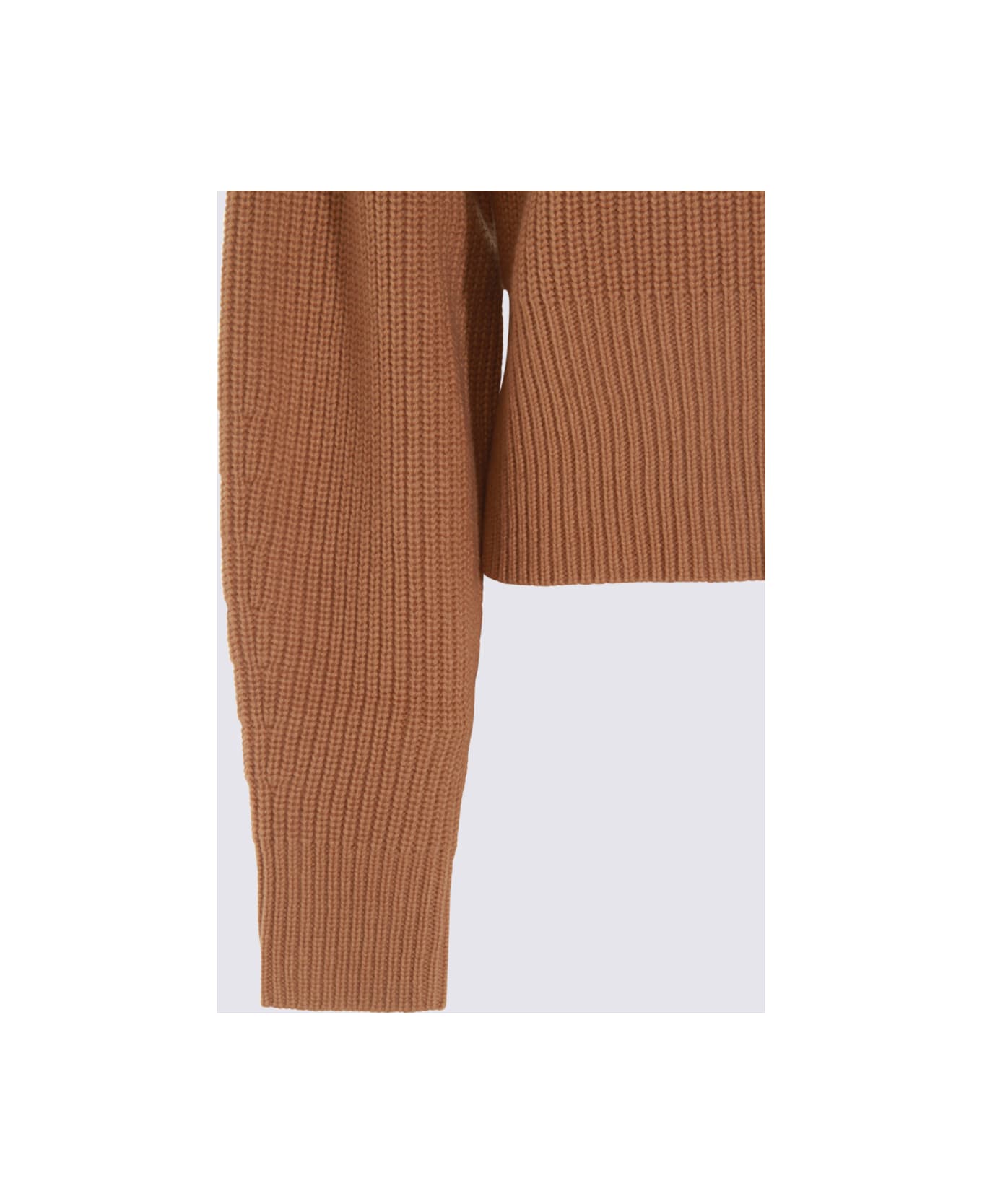 Max Mara Brown Wool Nadar Knitwear - Camel