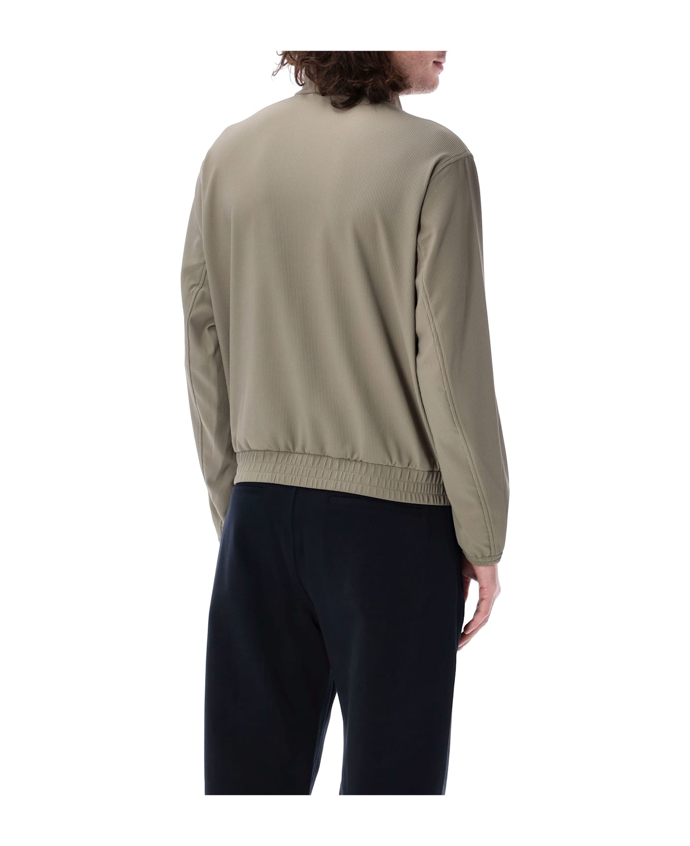 Emporio Armani Canneté-effect Stretch Nylon Full-zip Blouson - INCENSE