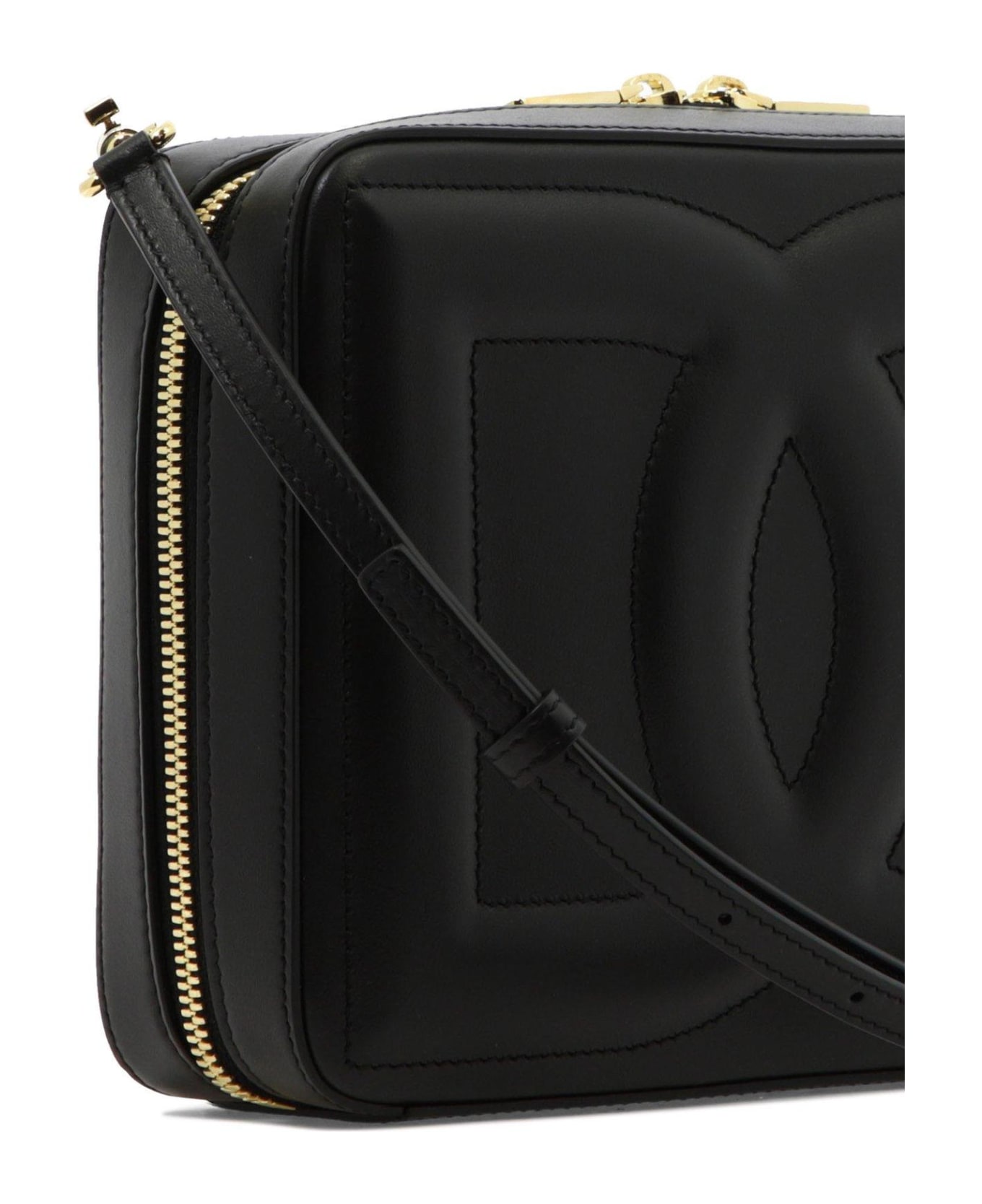 Dolce & Gabbana Logo Embossed Camera Bag - Black バッグ