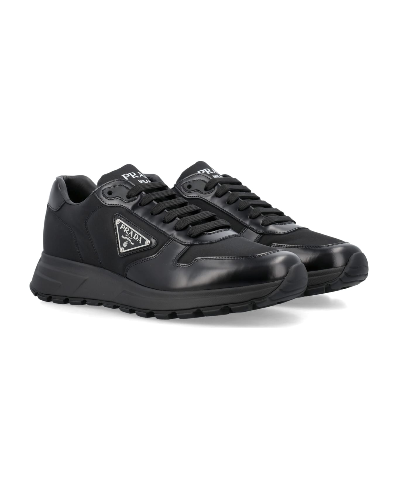 Prada Re-nylon And Brushed Leather Sneakers - F0632