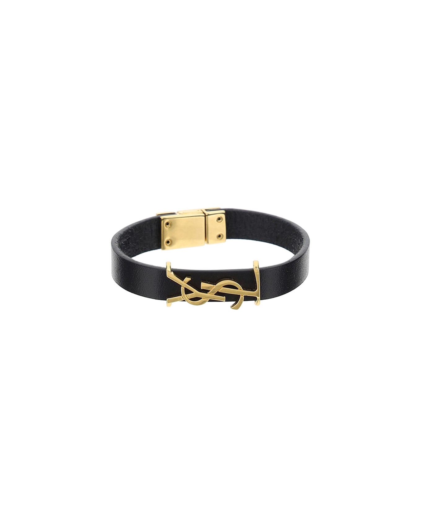 Saint Laurent Calfskin Bracelet - Black ネックレス