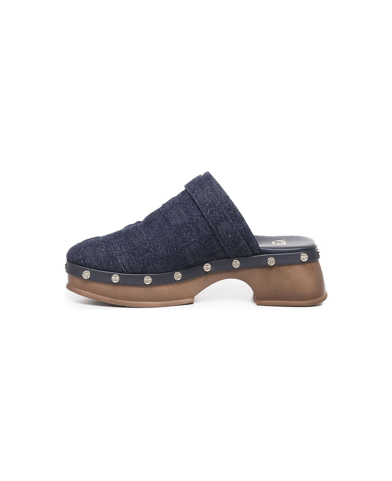 V73 Nyala Mules In Denim - Dark denim