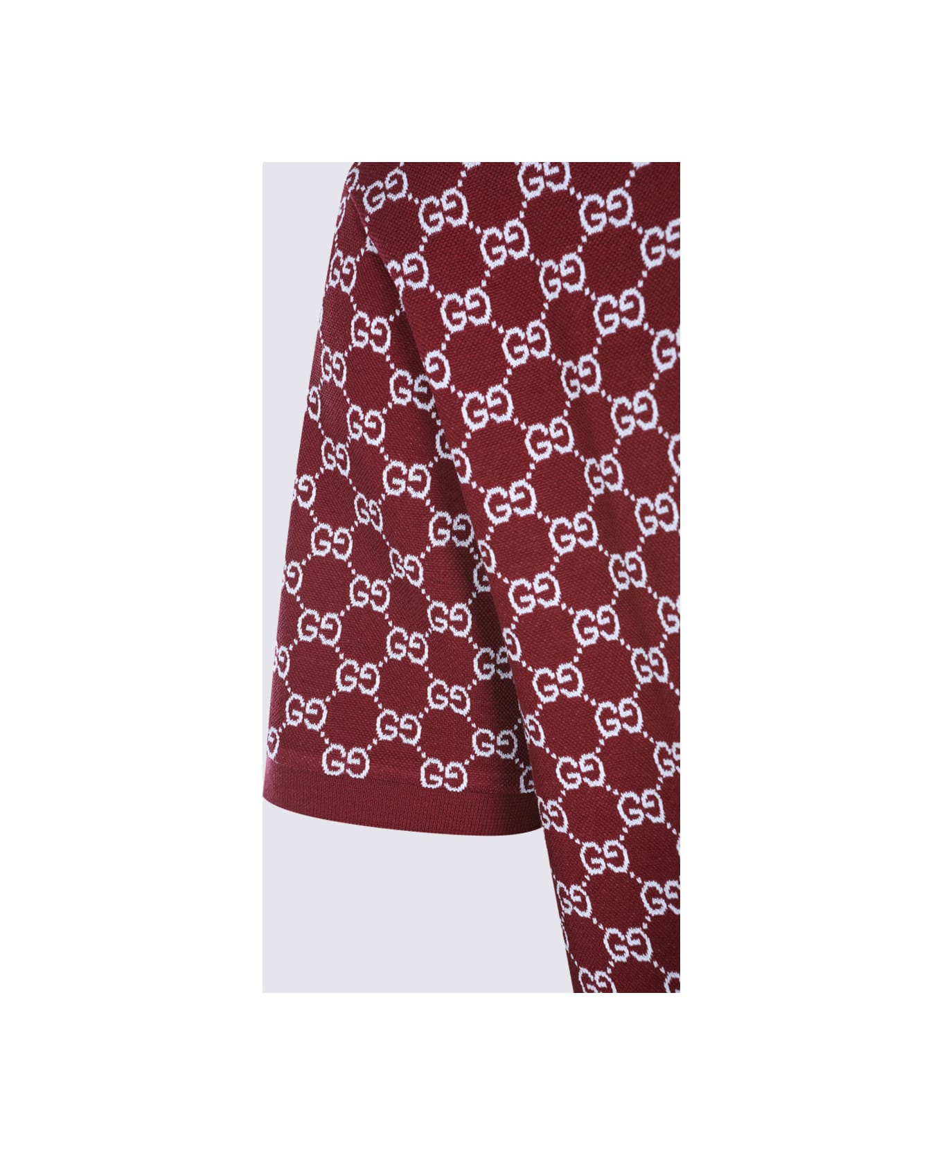 Gucci Red Ancora Cotton Polo Shirt - ROSSOANCORAWHITEM