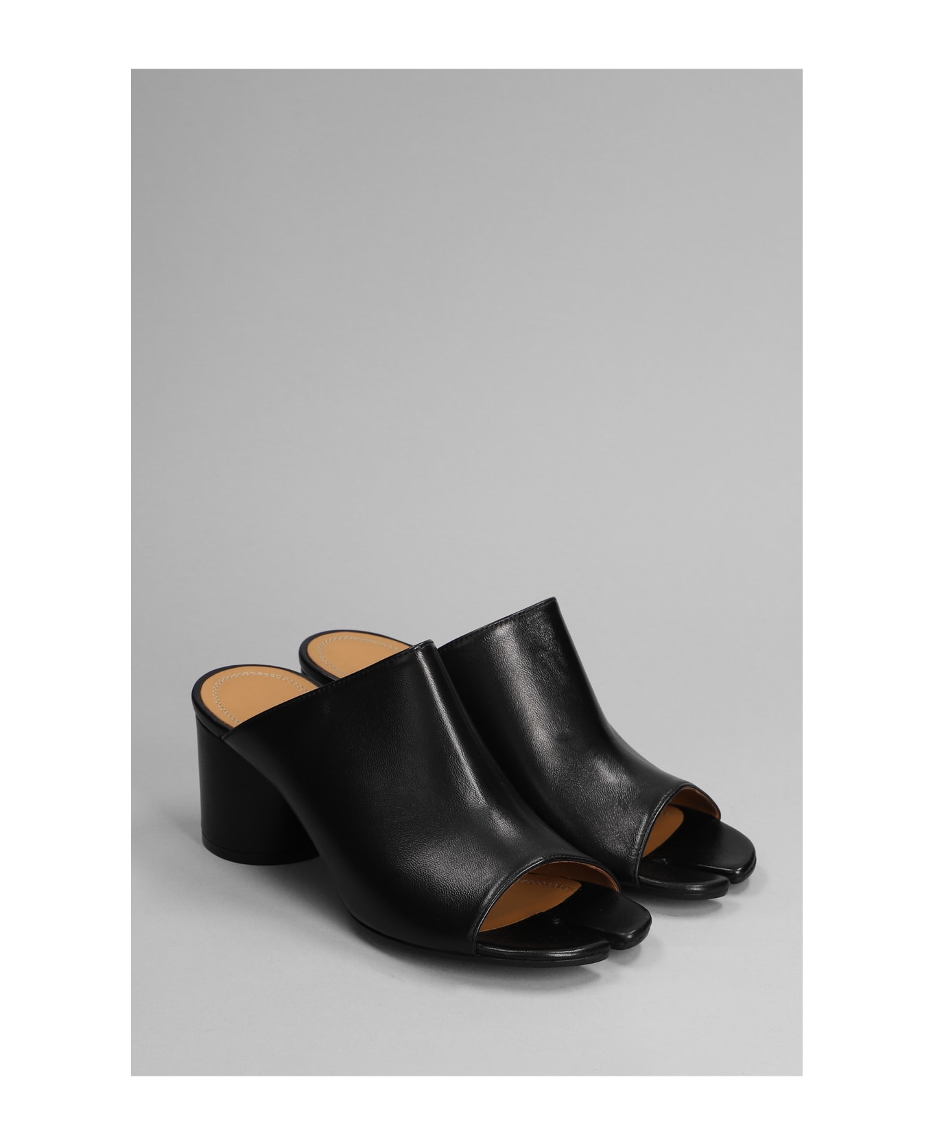 Maison Margiela Sandals In Black Leather - black