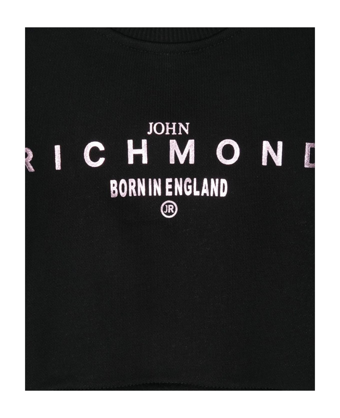 John Richmond Long Sleeve Hoodie With Logo - Nero