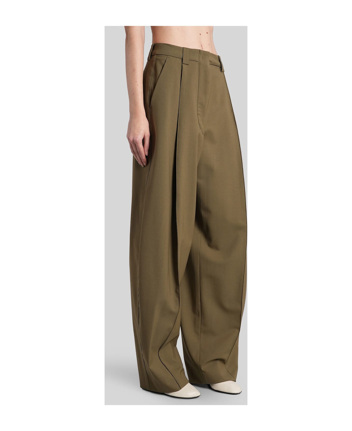 TheLatest Cara 3116 Pants In Khaki Polyester - khaki