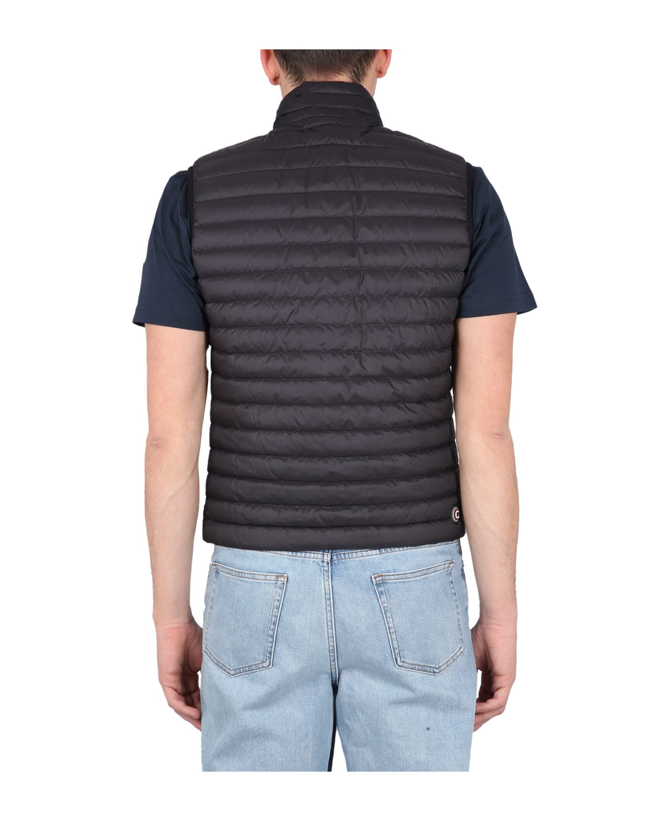 Colmar Padded Vest With Logo - Black