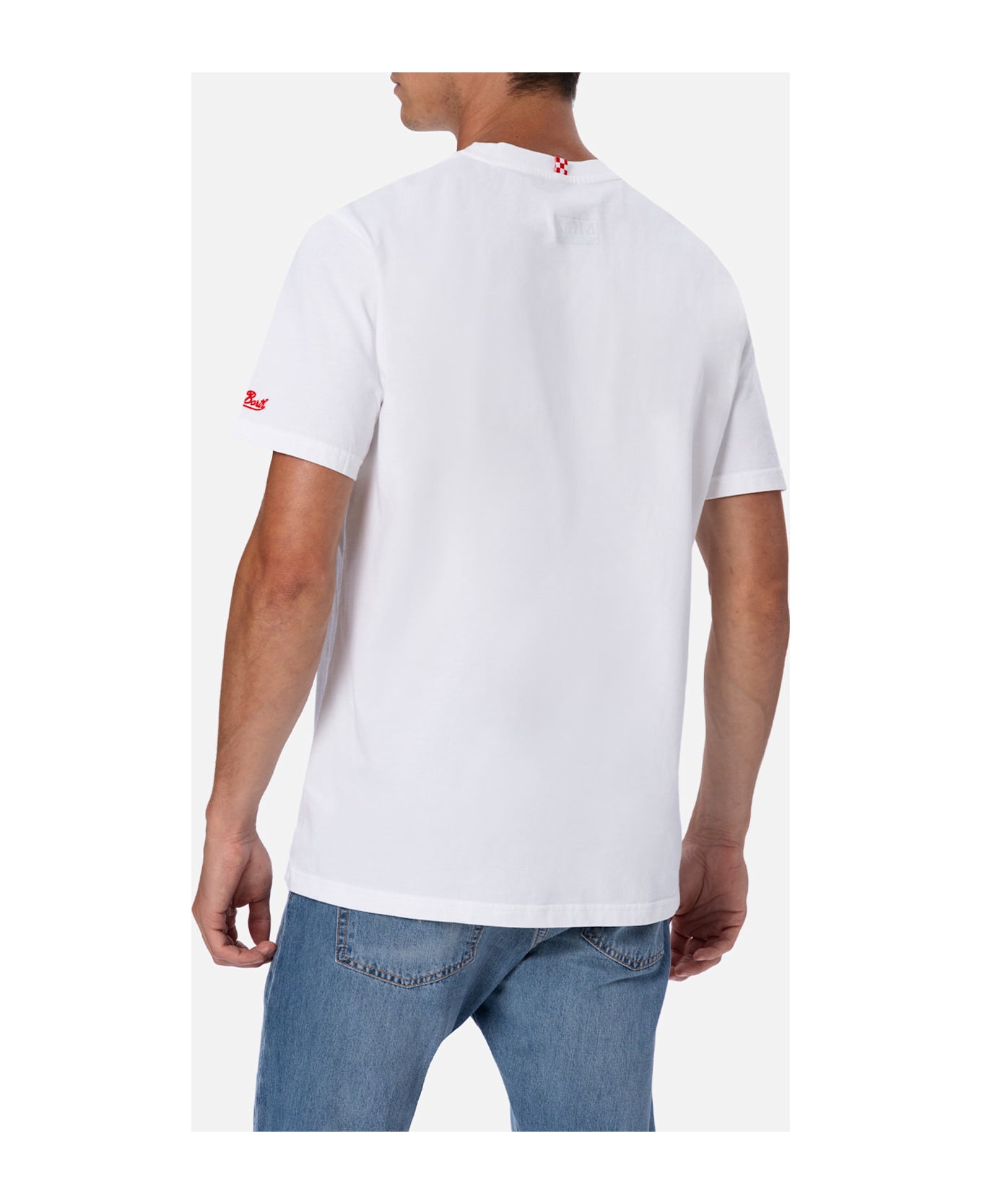 MC2 Saint Barth Man Cotton T-shirt With Coke Logo Placed Print | The Coca Cola Company Special Edition - WHITE