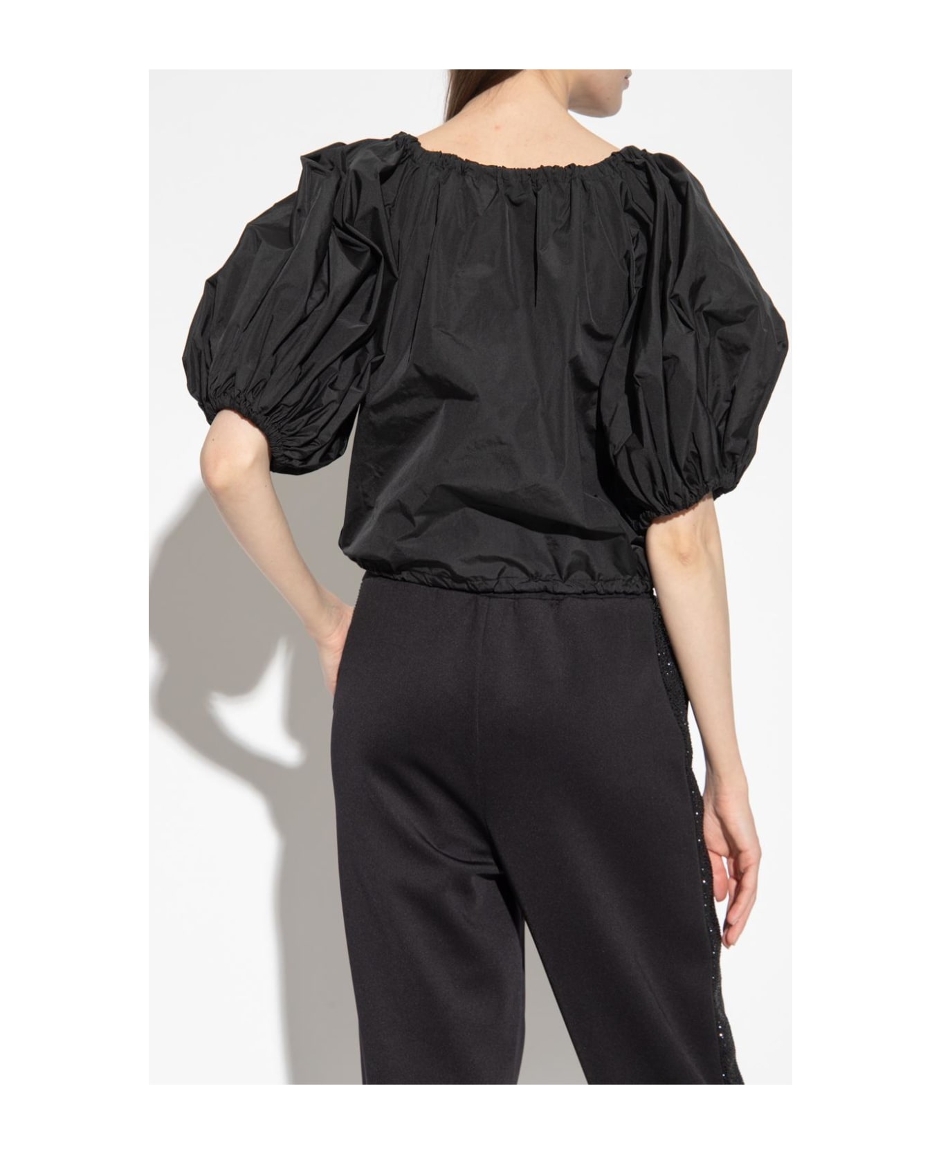 Emporio Armani Top With Puff Sleeves - Nero