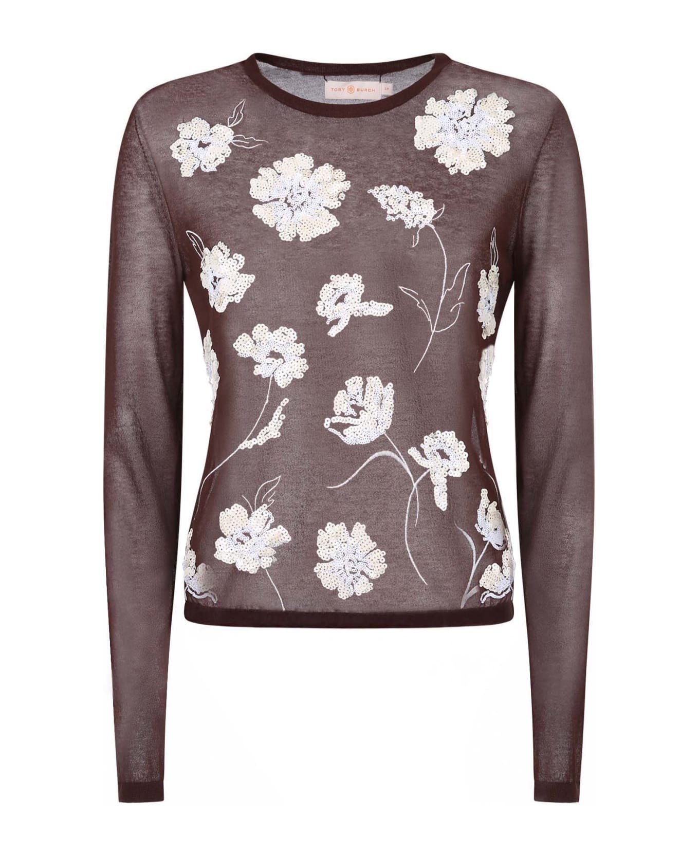Tory Burch Embellished Sweater - Brown