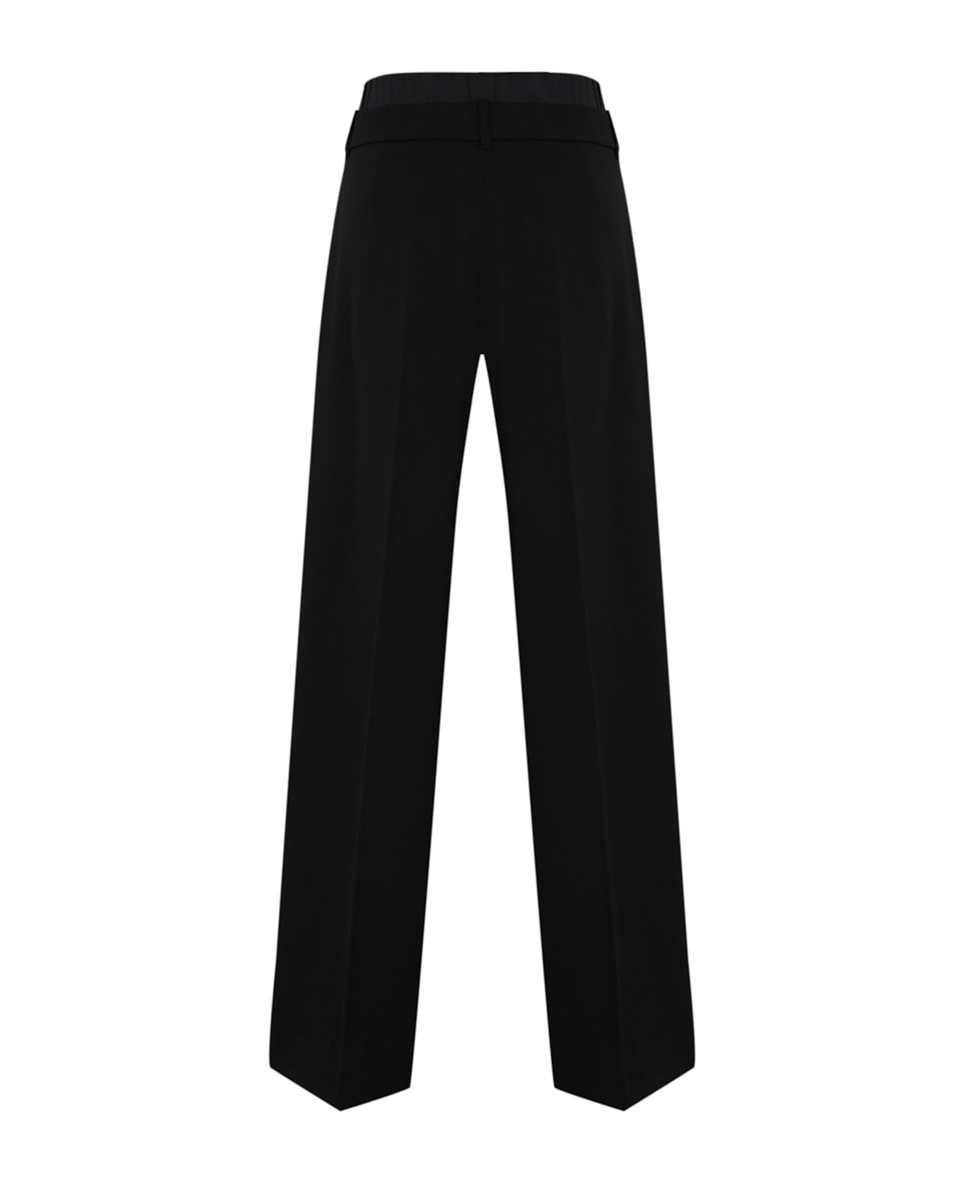 Liviana Conti Double-waisted Wool Trousers - Nero