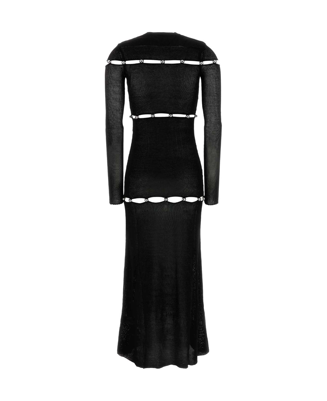 Black Crochet Elmire Dress - Thumbnail 1