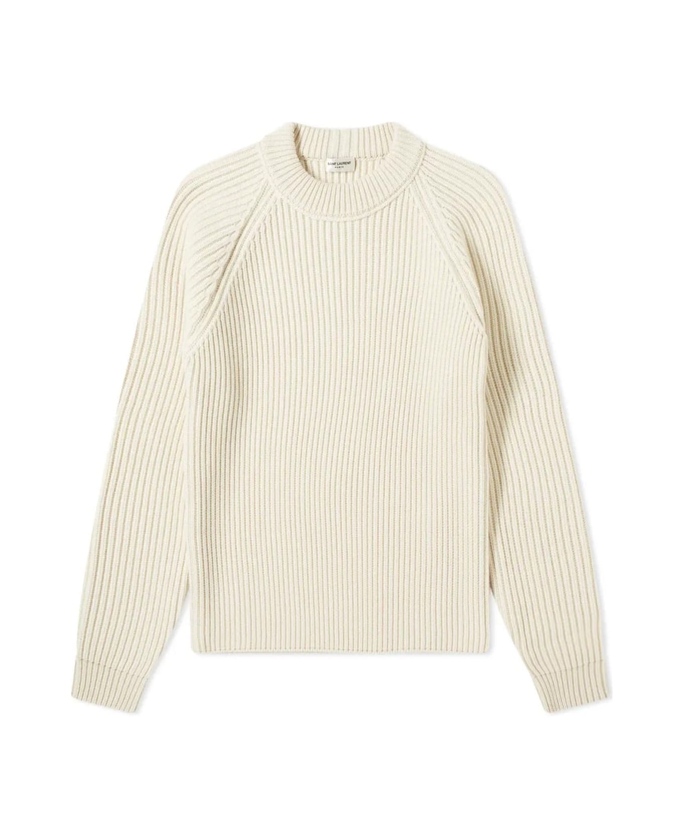 Saint Laurent Wool And Cashmere Sweater - White