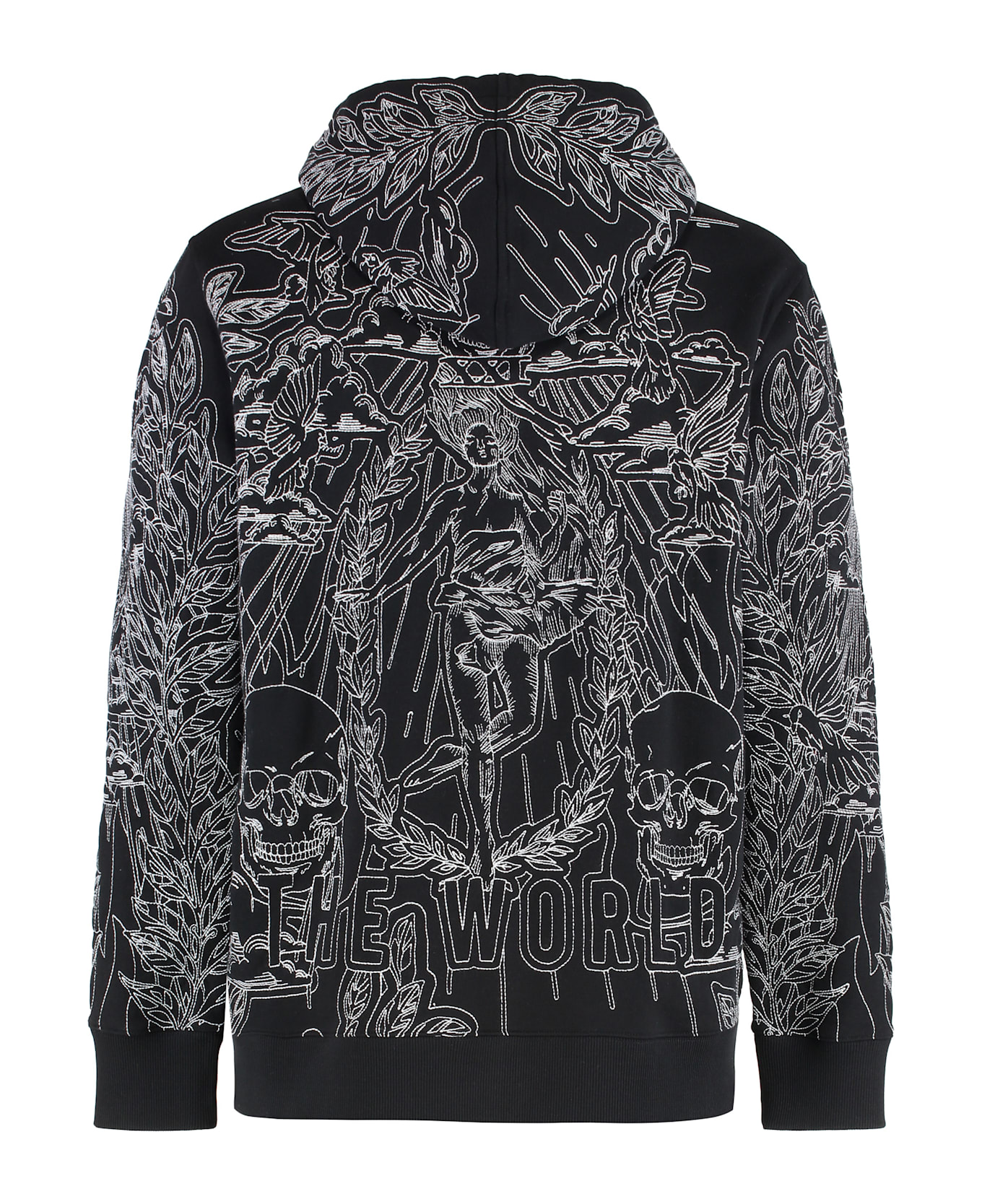 Givenchy Cotton Full Zip Hoodie - black