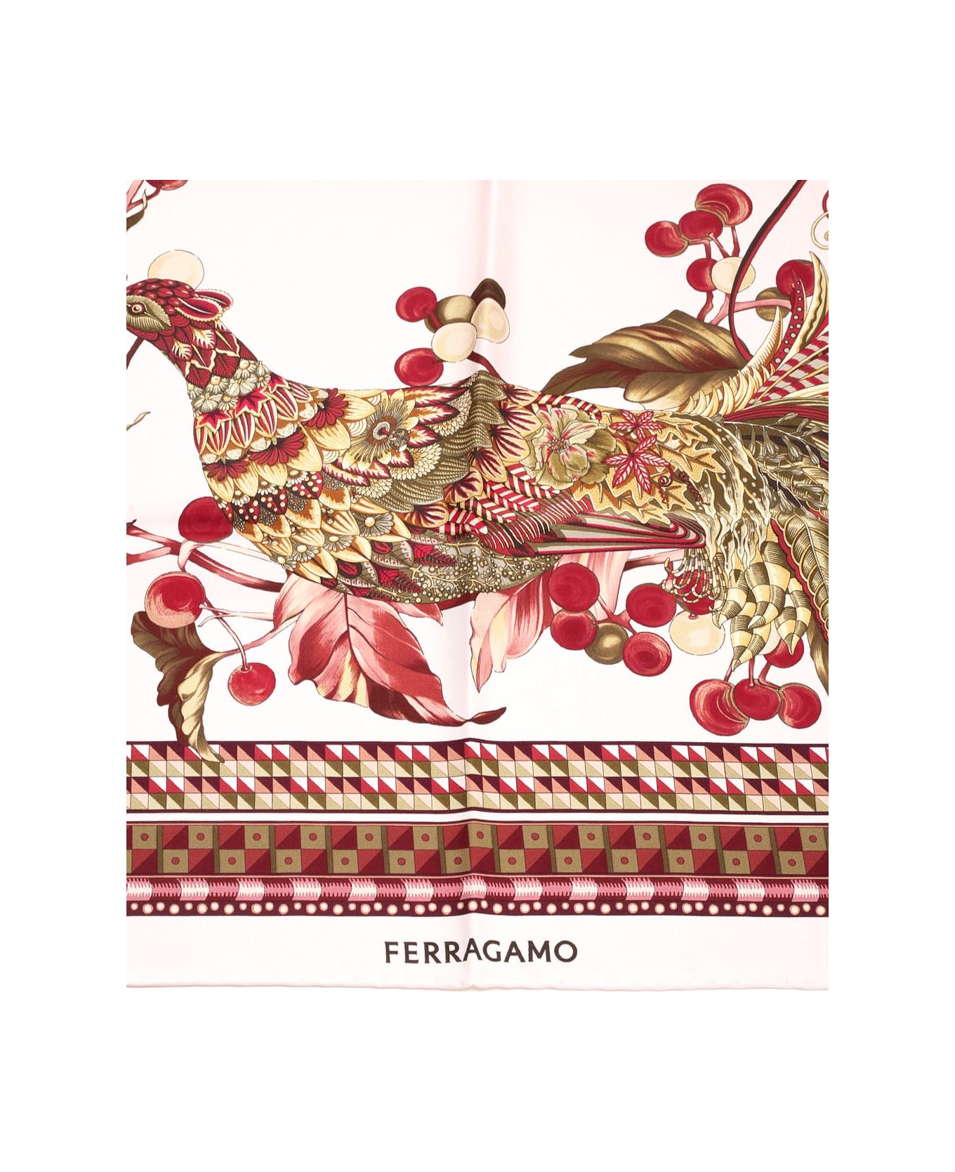 Ferragamo Silk Scarf - Blush Pink