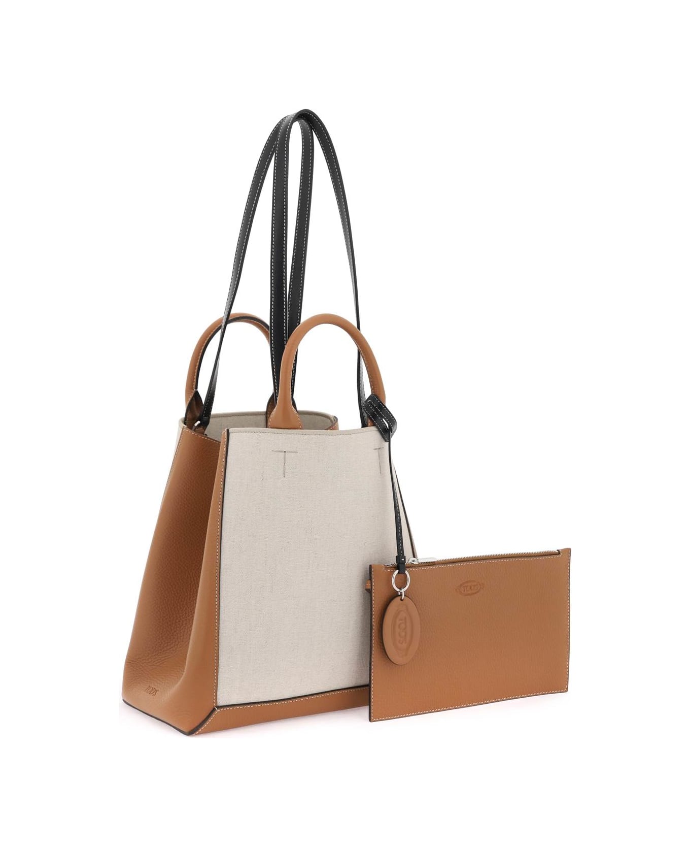 Tod's Canvas & Leather Small Tote Bag - Dark