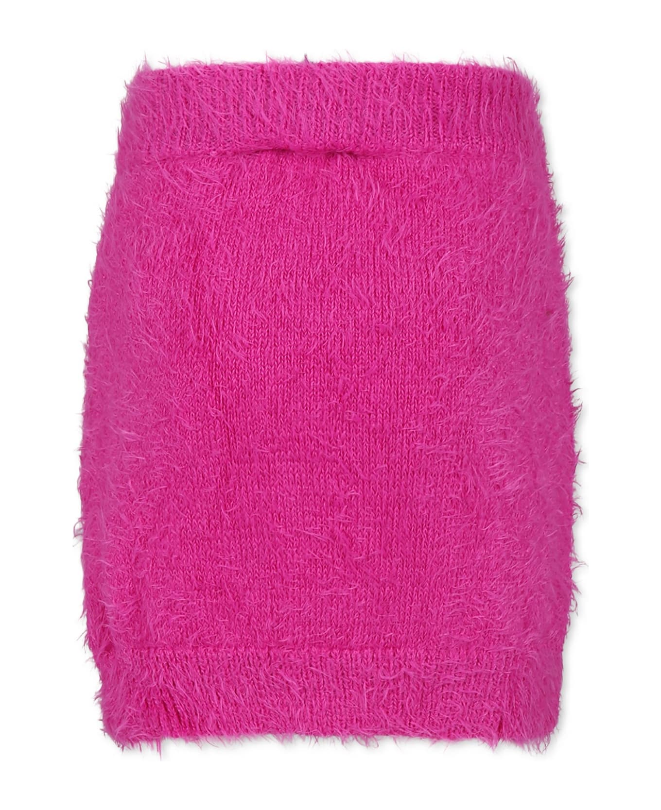 MSGM Fuchsia Skirt For Girl With Logo - Fuchsia
