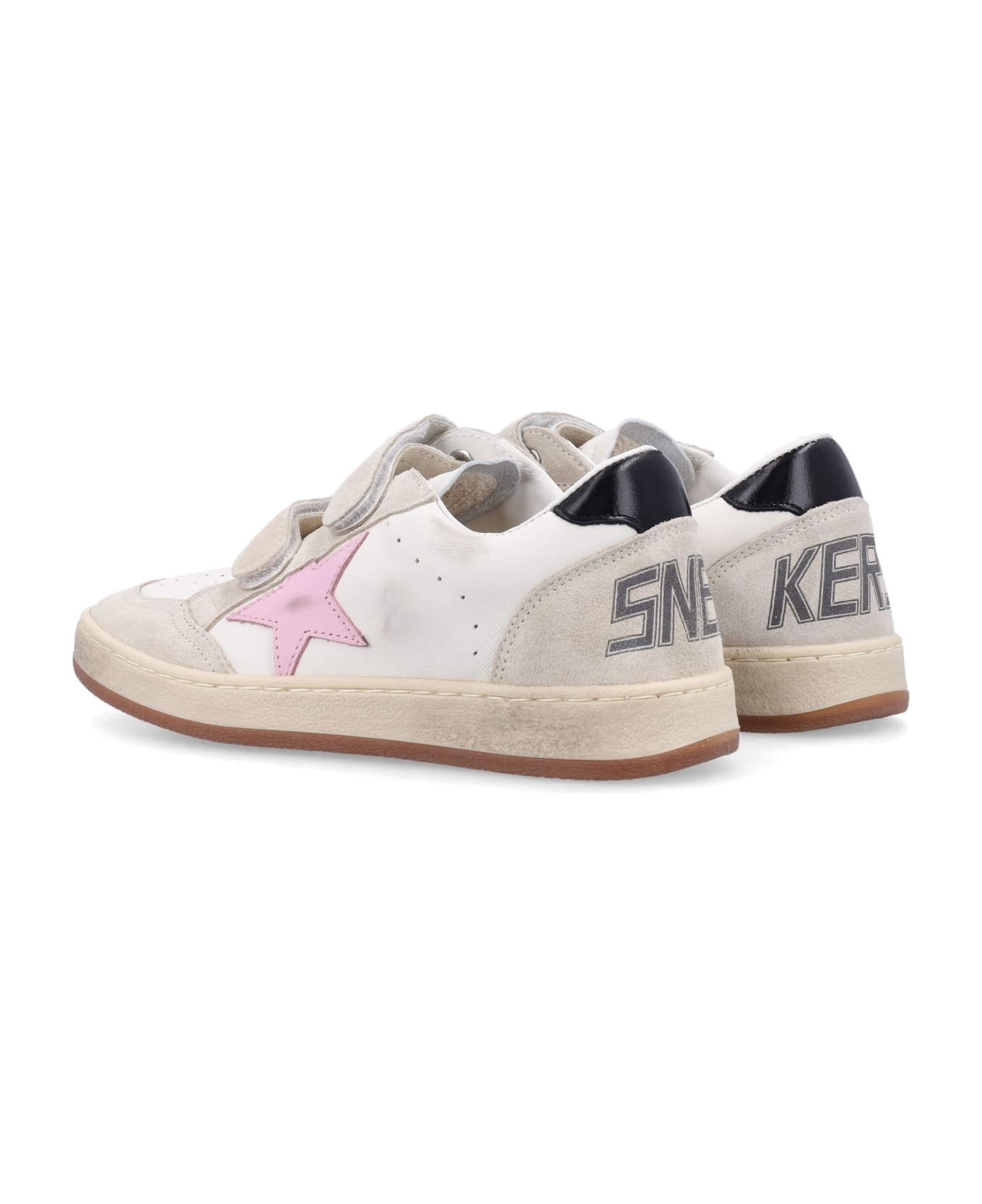 Golden Goose Kid - Ballstar Sneakers - WHITE/SEEDPEARL