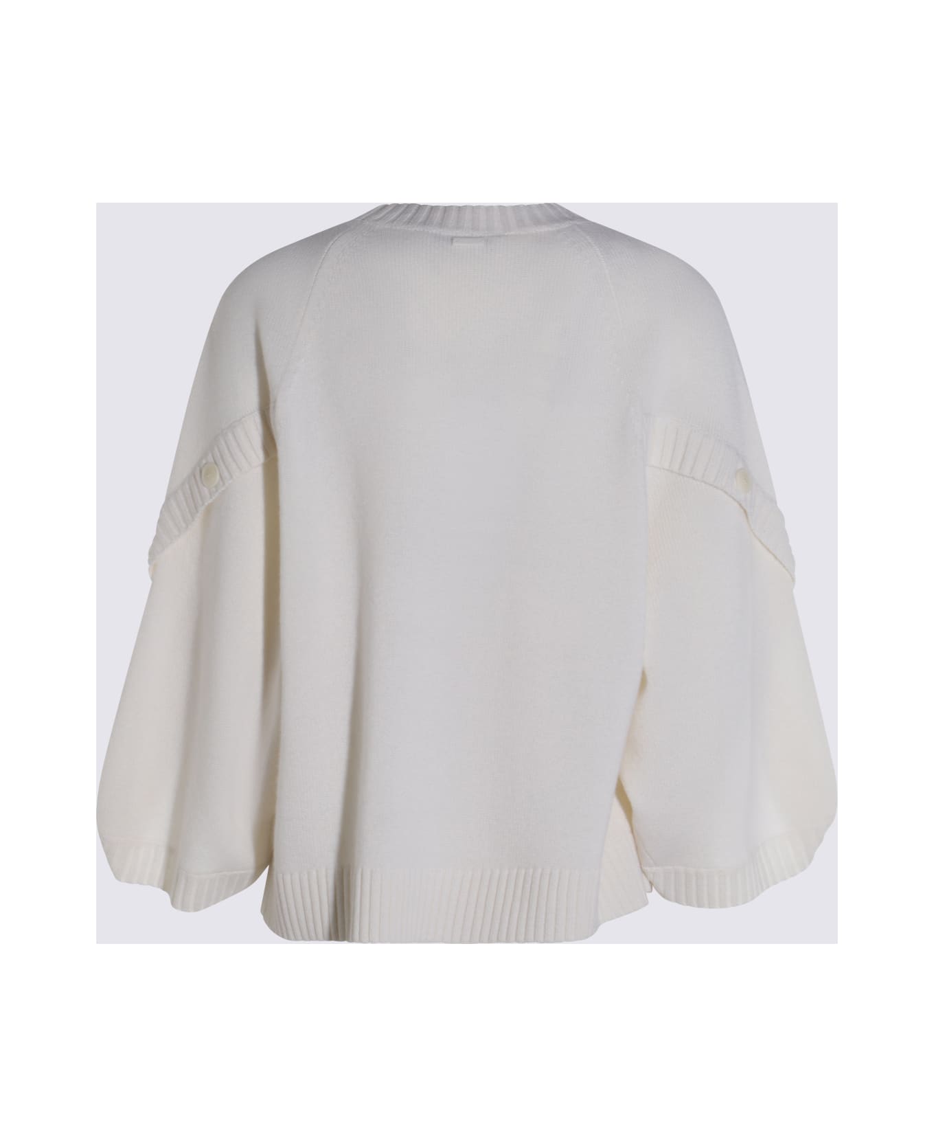 Max Mara White Wool Ampex Knitwear - White