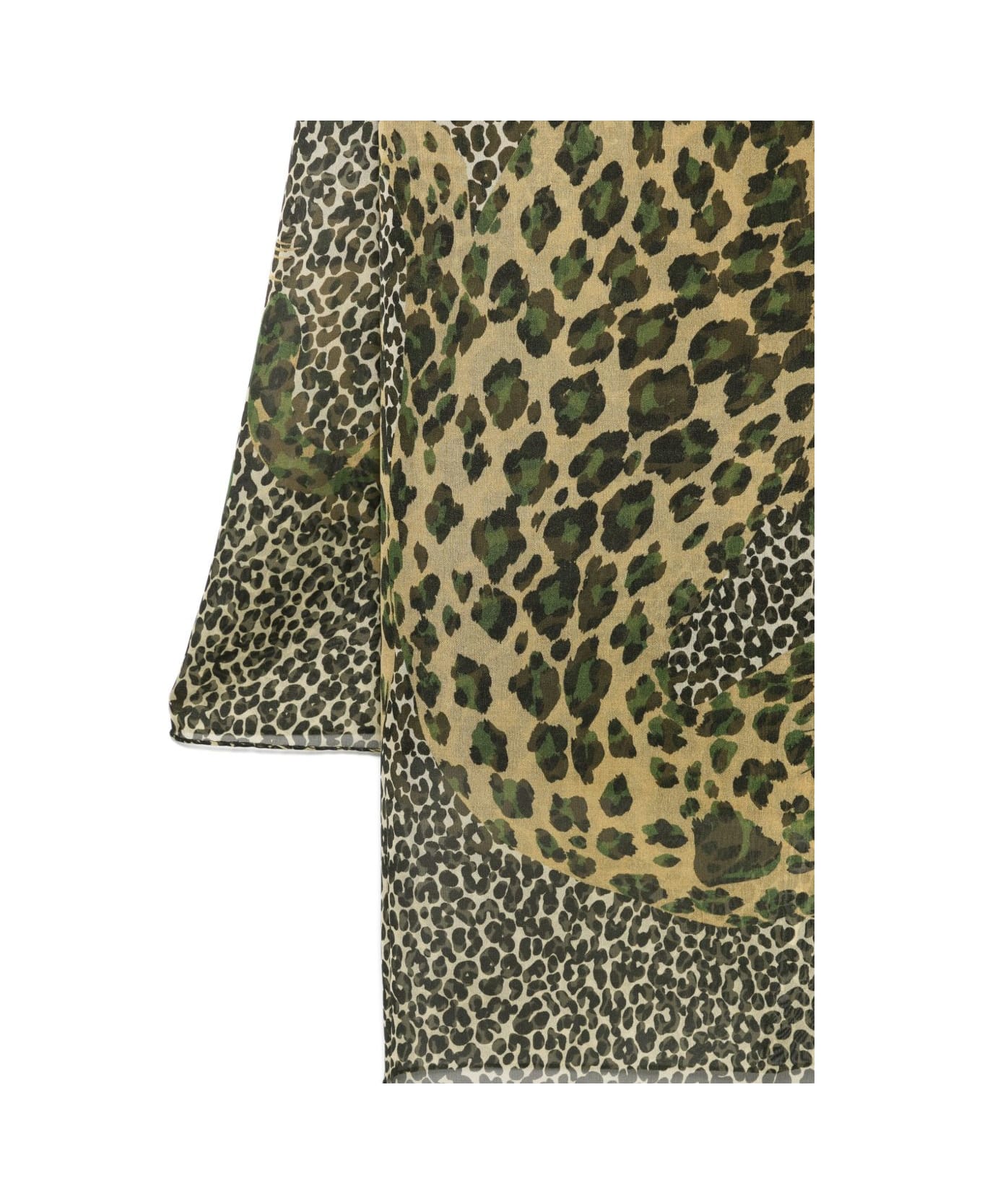 Saint Laurent Printed Foulard - Green