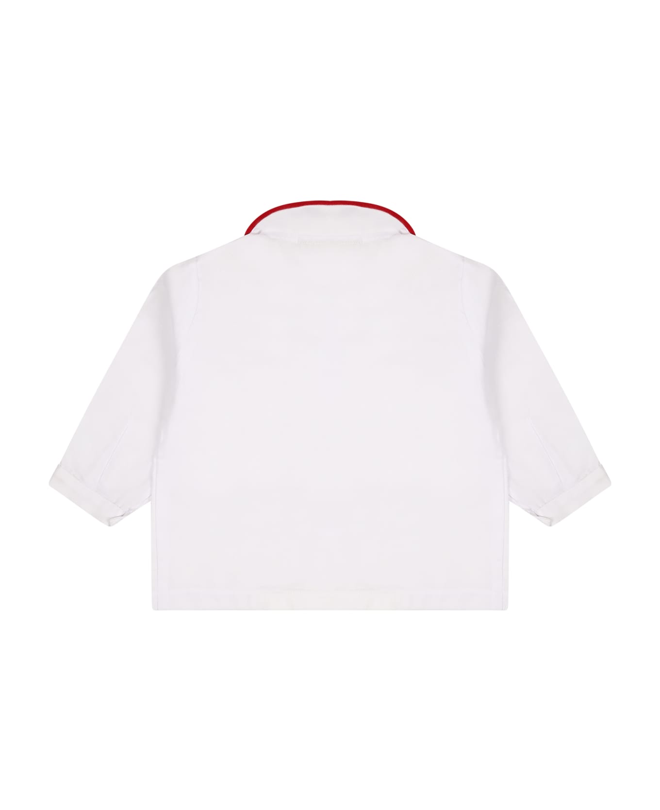 La stupenderia White Shirt For Baby Boy - White