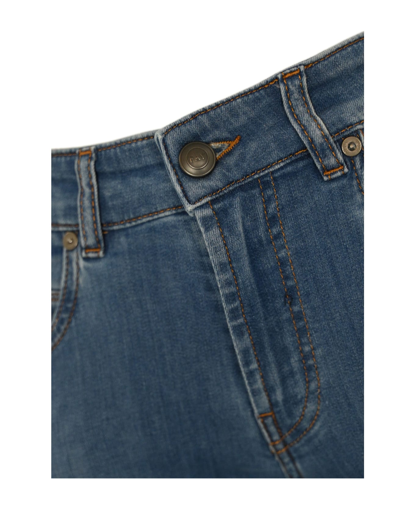 Fay Five-pocket Denim Jeans - Blue