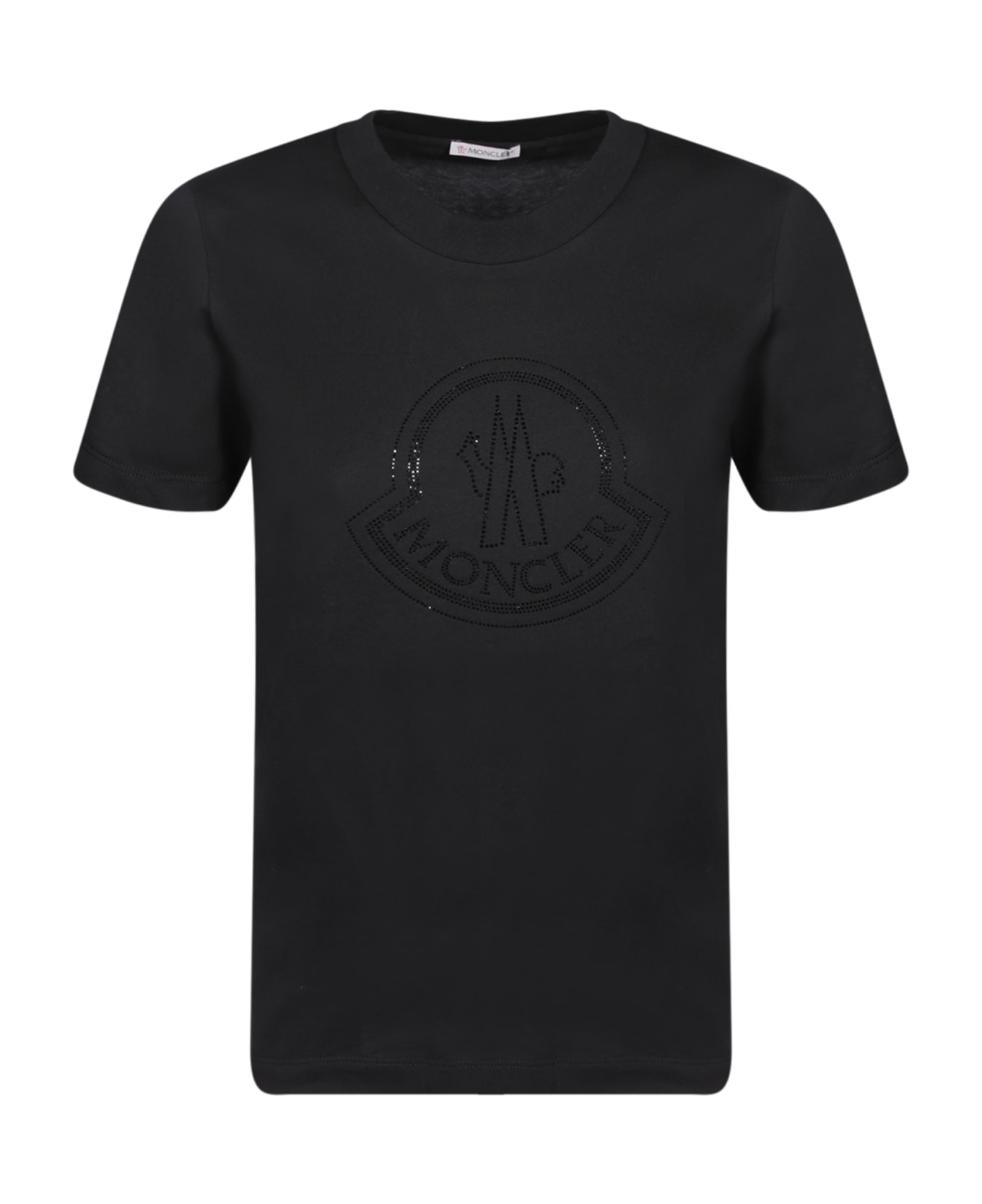 Moncler Crystal Logo T-shirt - BLACK