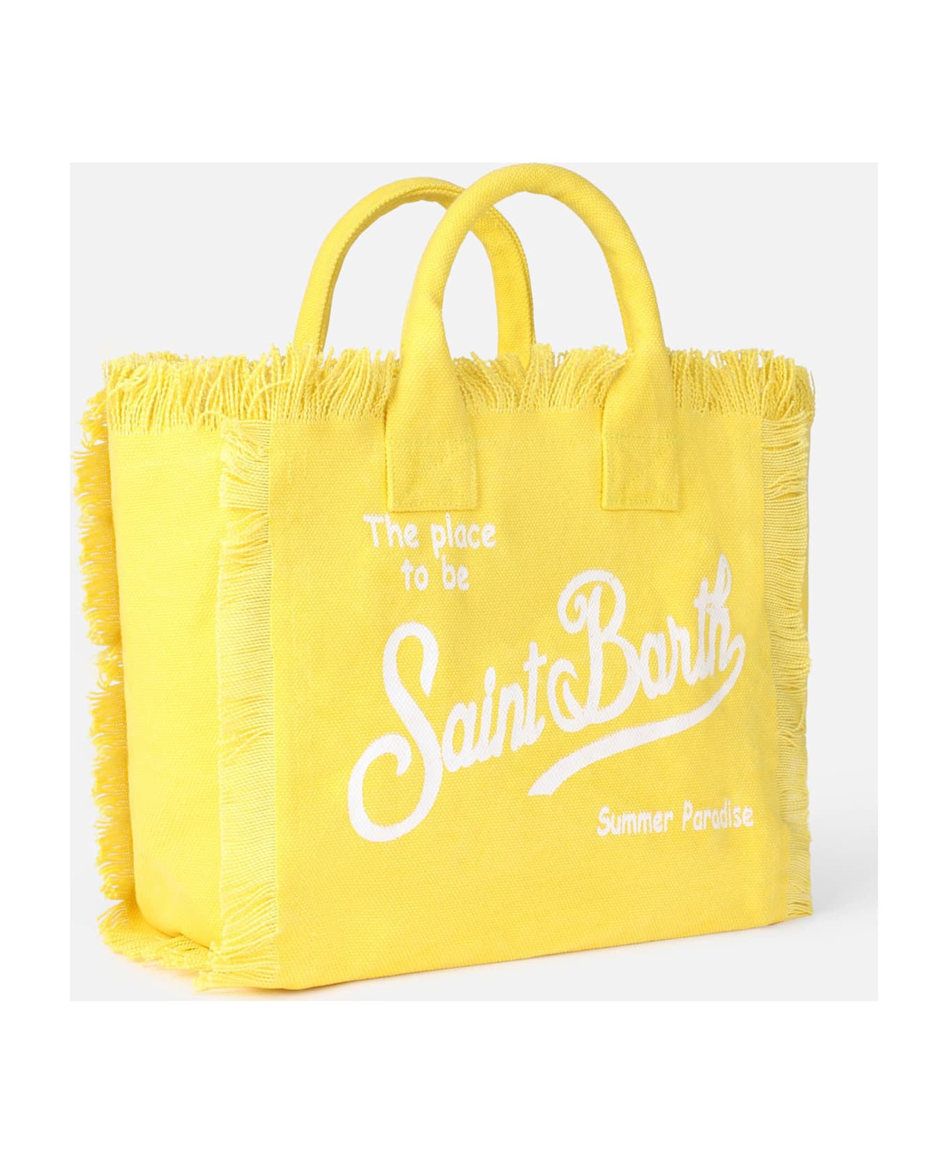 MC2 Saint Barth Yellow Cotton Canvas Colette Handbag - YELLOW