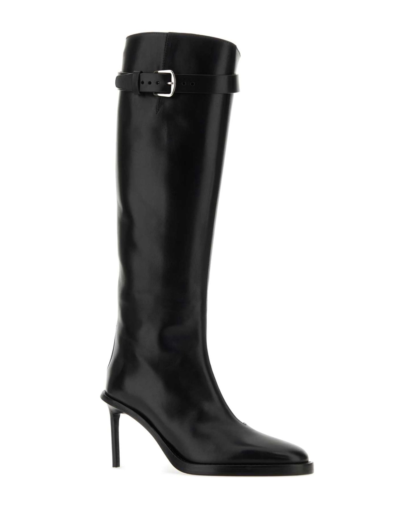 Ann Demeulemeester Black Leather Boots - BLACK