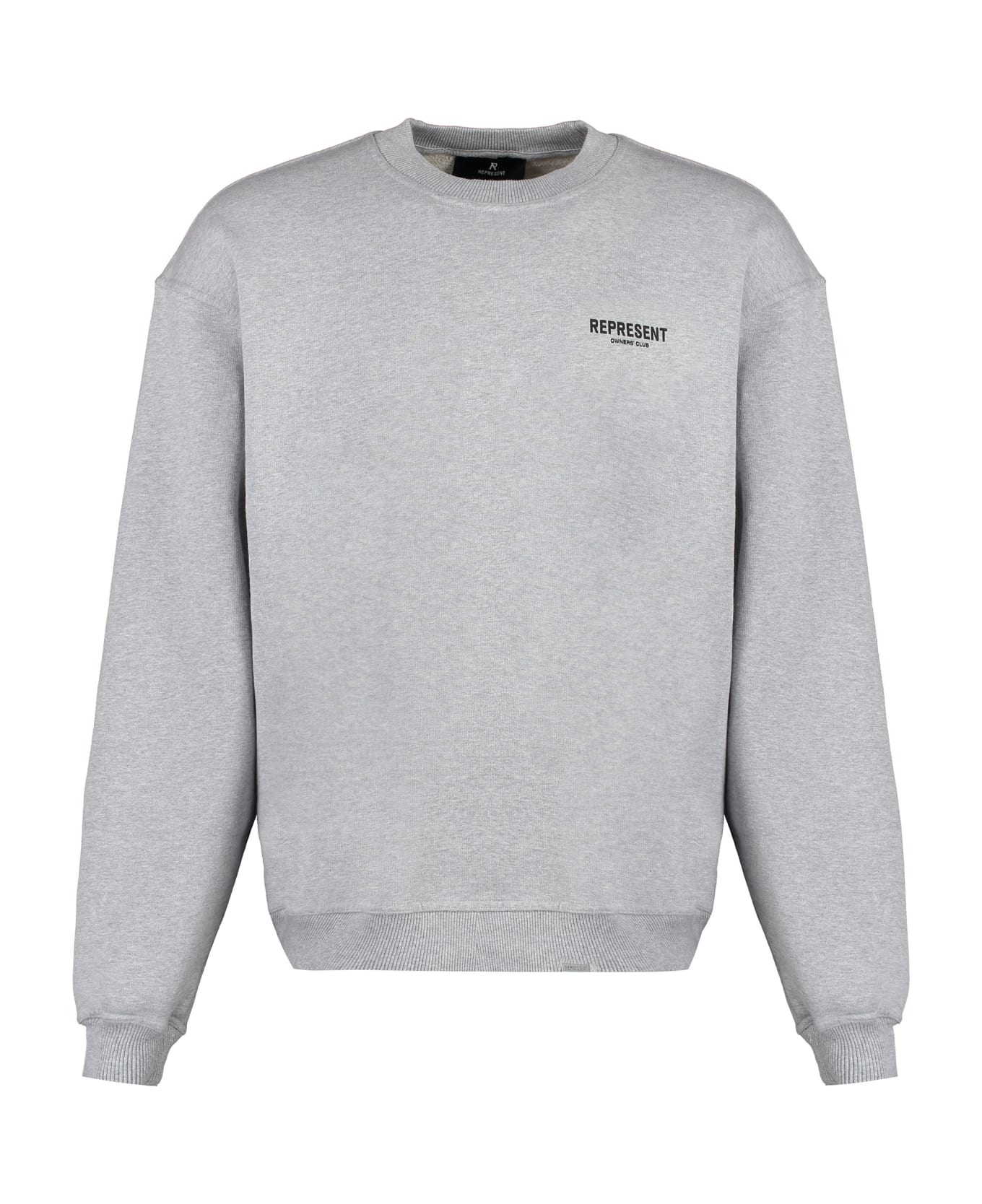 REPRESENT Cotton Crew-neck Sweatshirt With Logo - grey フリース