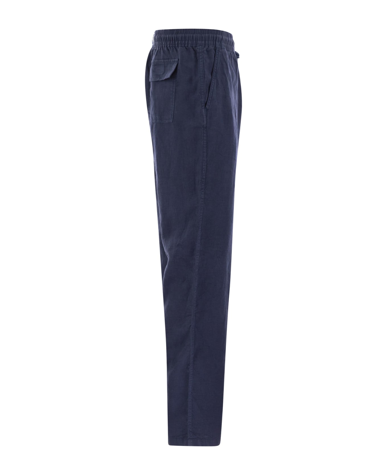 Vilebrequin Linen Trousers - Marine Blue
