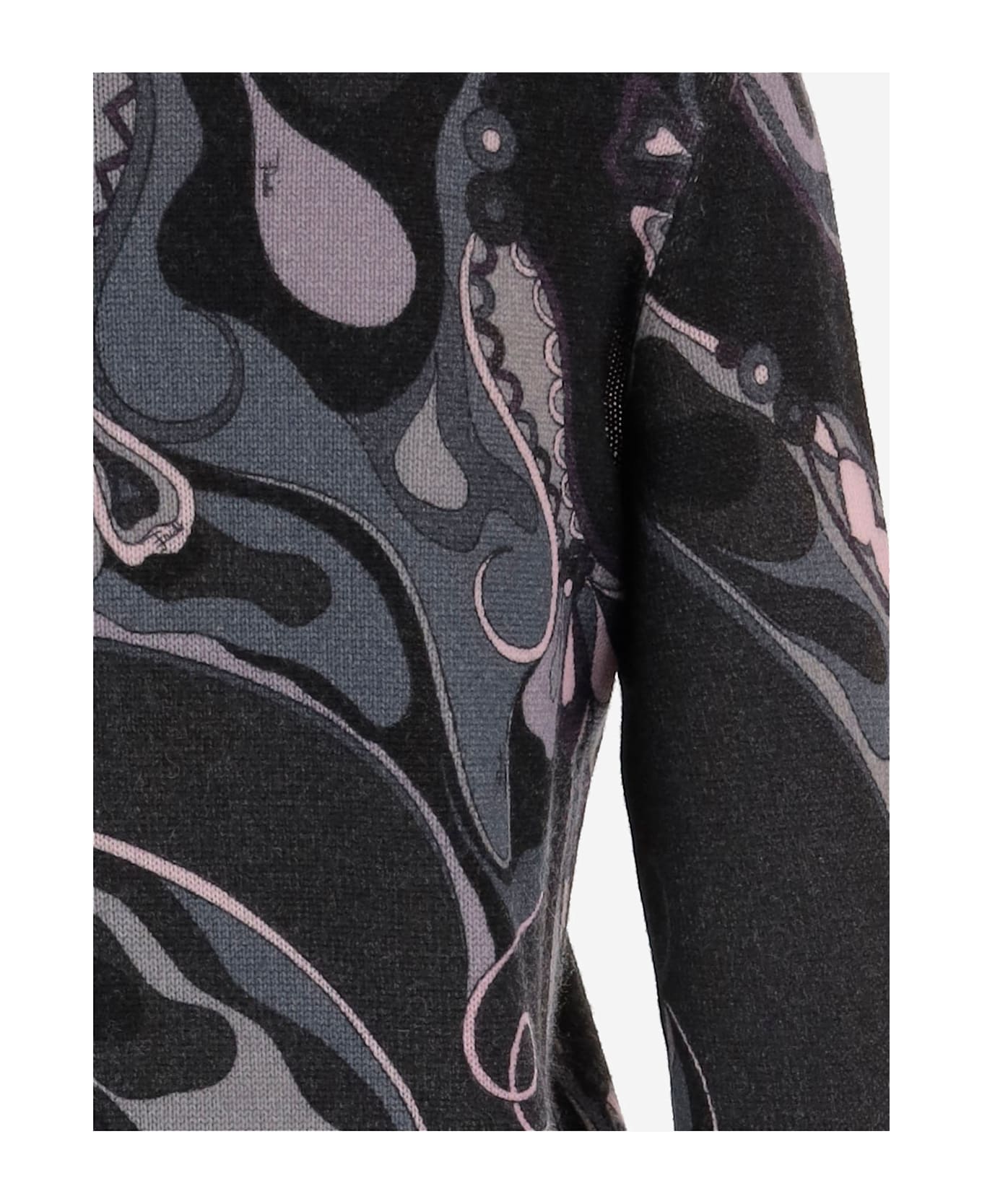 Pucci Orchid Print Wool Sweater - Red