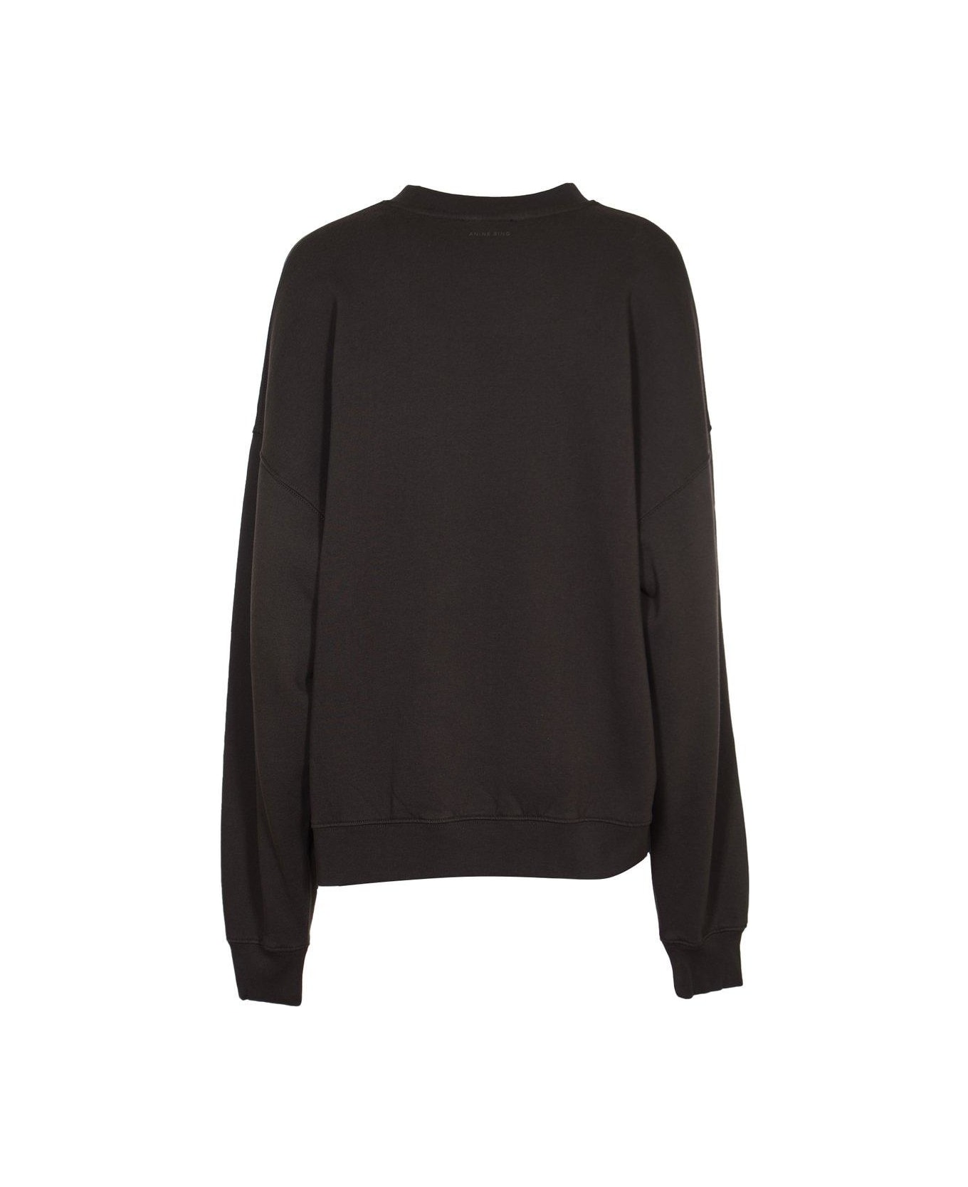 Anine Bing Miles Logo-printed Crewneck Sweatshirt - Nero