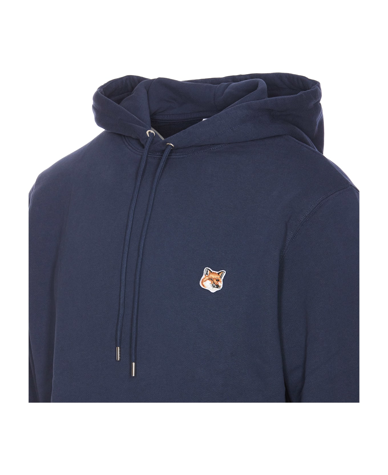 Maison Kitsuné Fox Head Patch Regular Hoodie - INK BLUE