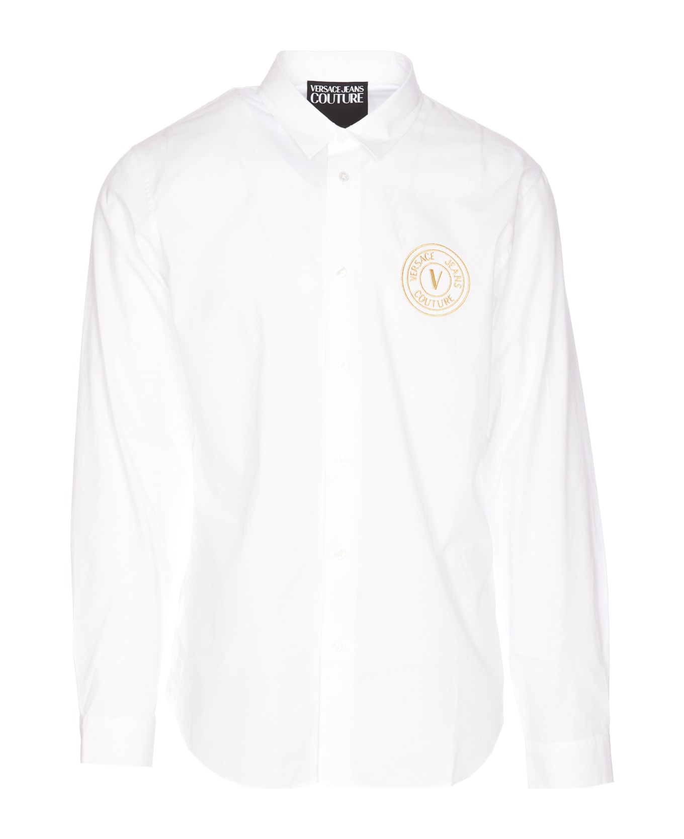 Versace Jeans Couture Logo-embroidered Button-up Shirt - White シャツ