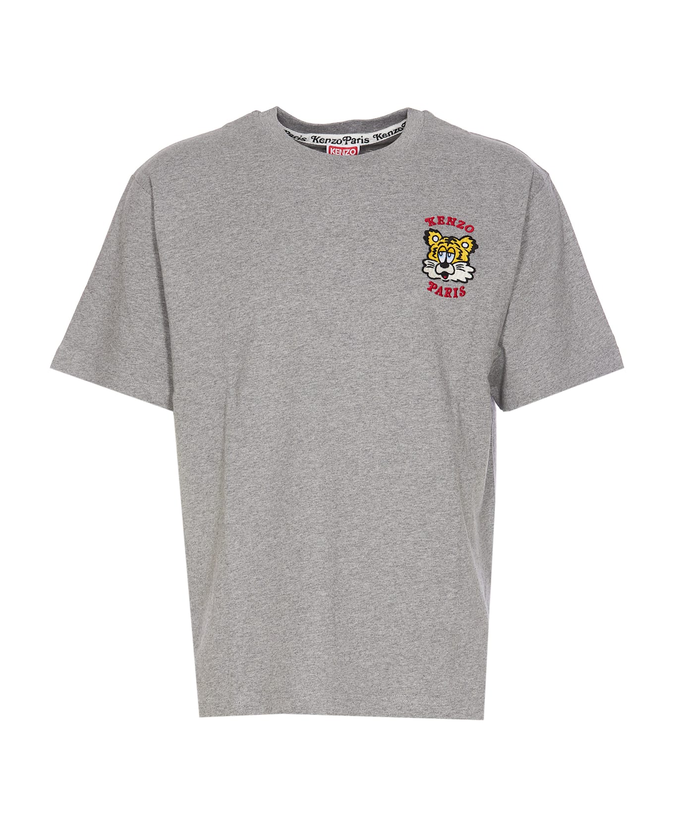 Kenzo Verdy Market Embroidered T-shirt - Pearl Grey